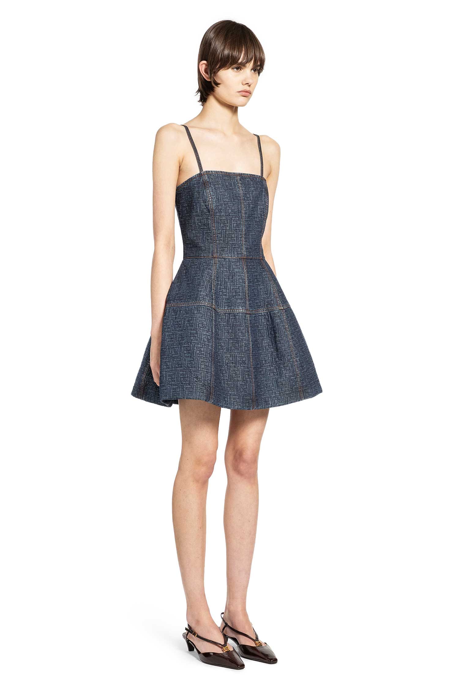 Fendi FF Denim Mini Dress