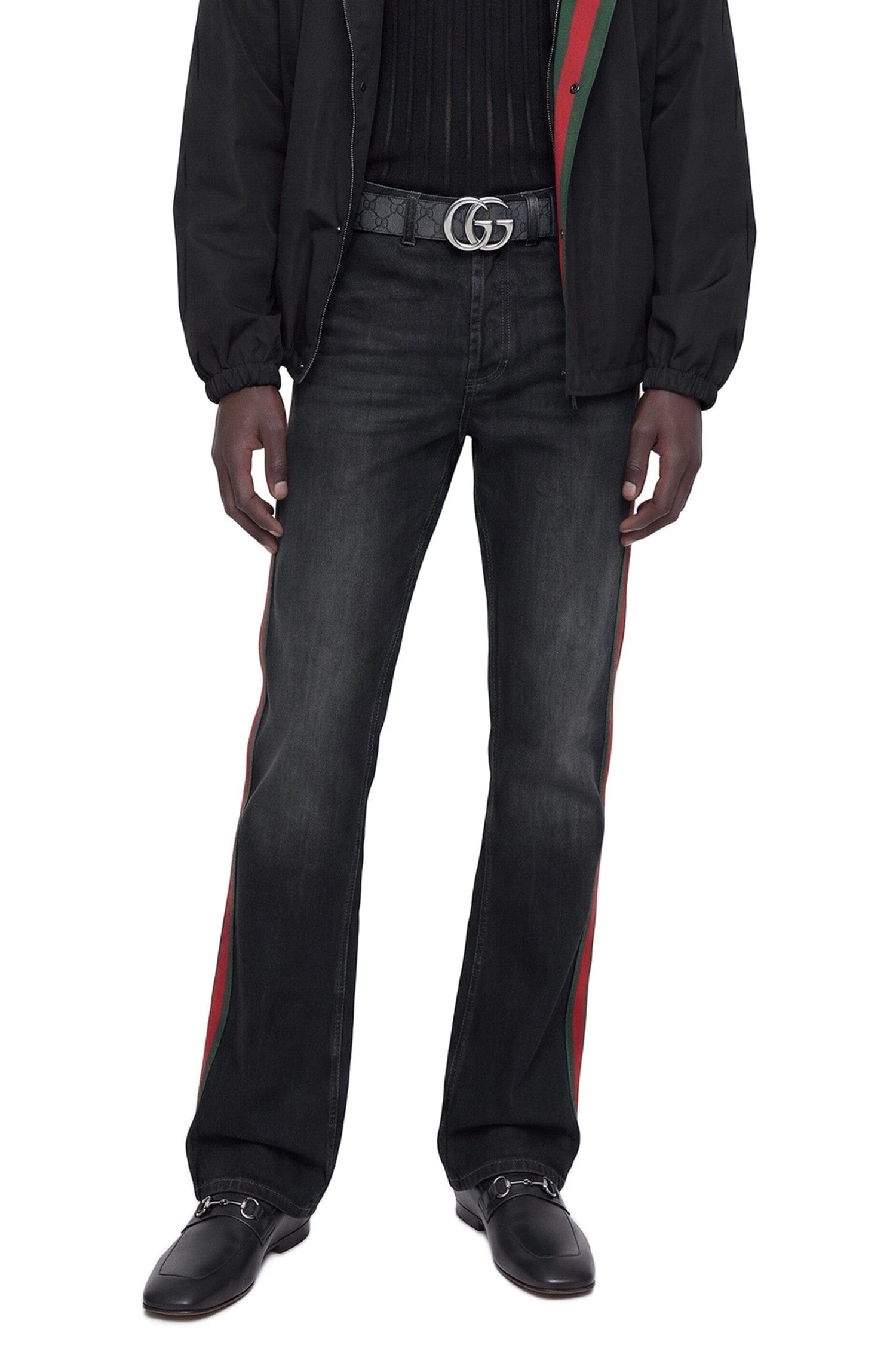 Gucci Flared 5 Pocket Jeans with Web