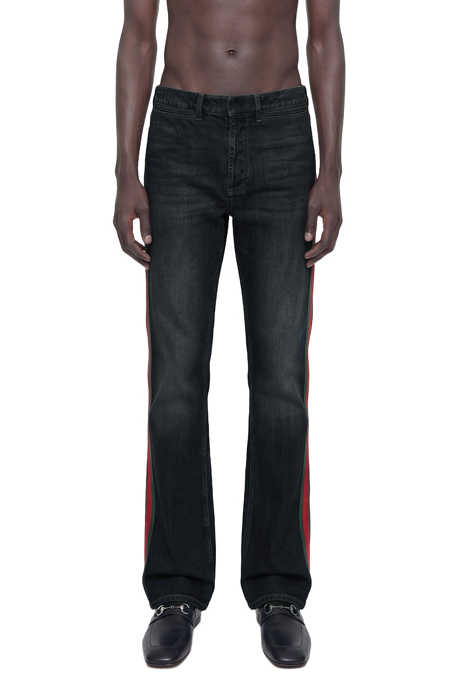 Gucci Flared 5 Pocket Jeans with Web