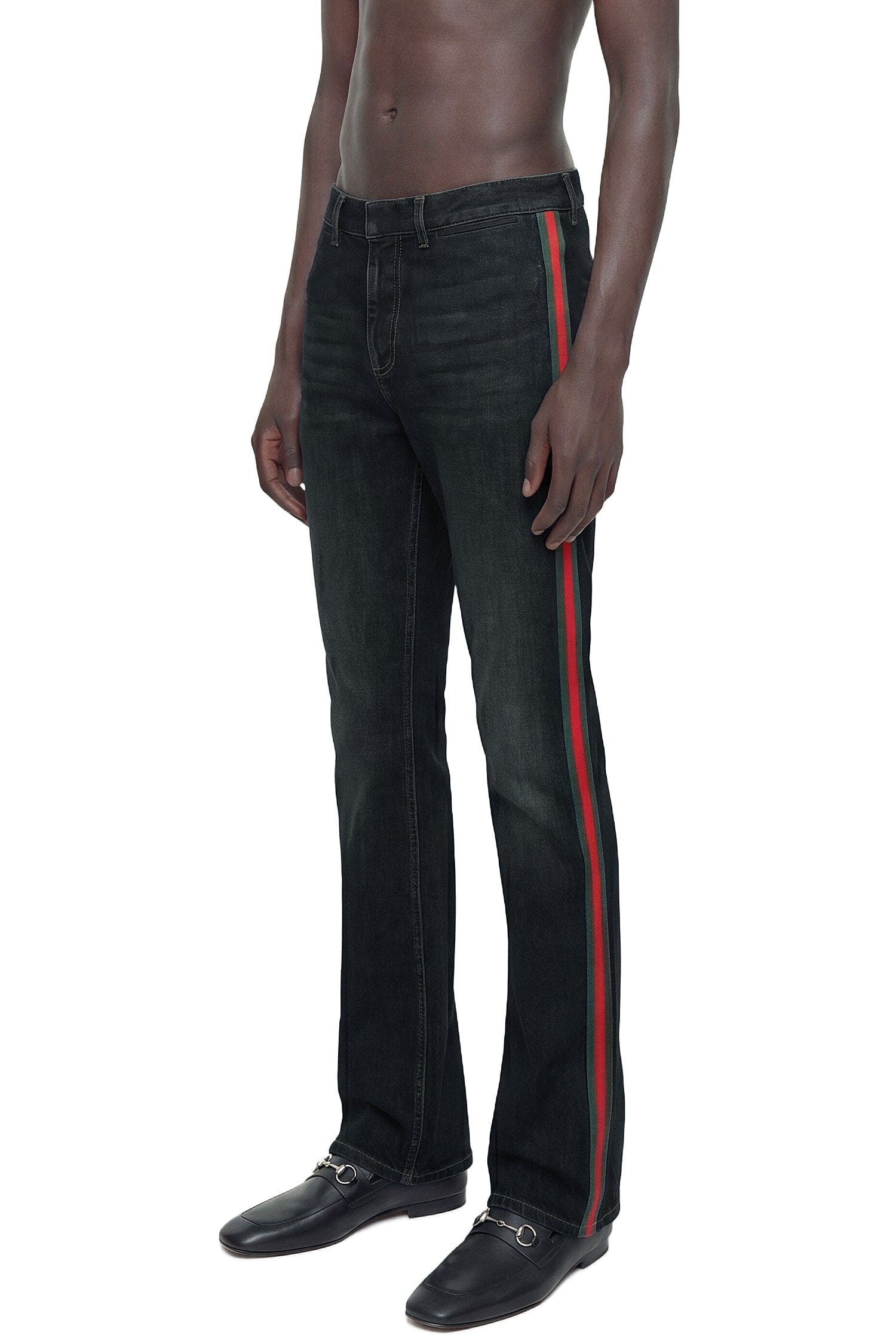 Gucci Flared 5 Pocket Jeans with Web