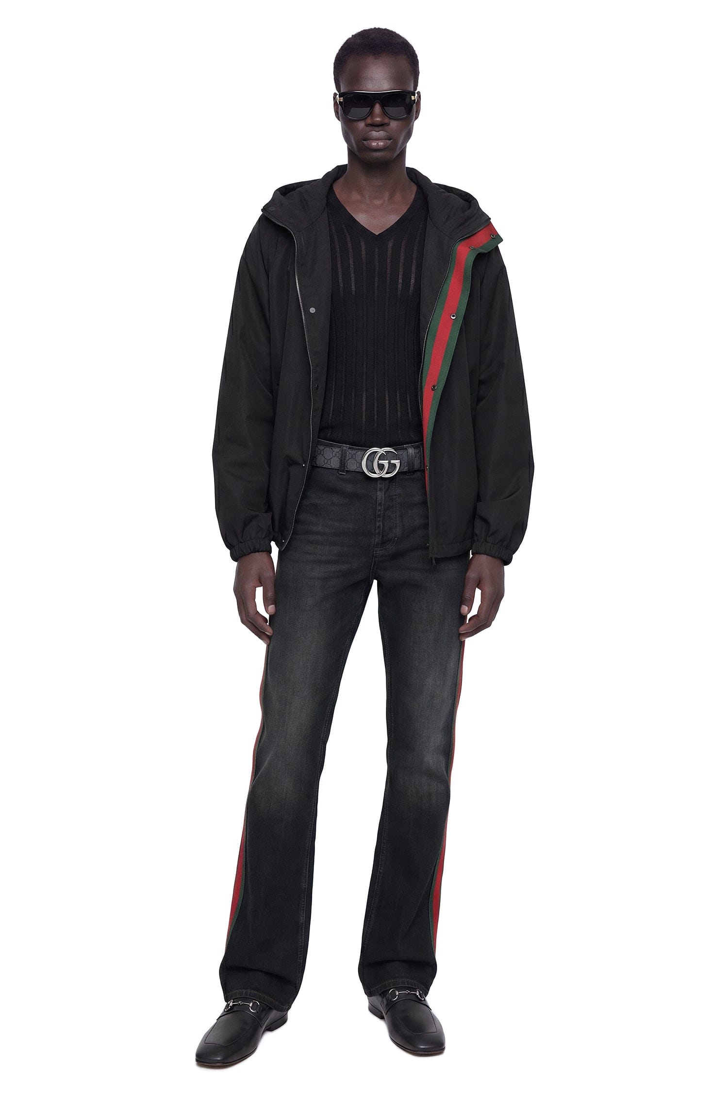 Gucci Flared 5 Pocket Jeans with Web
