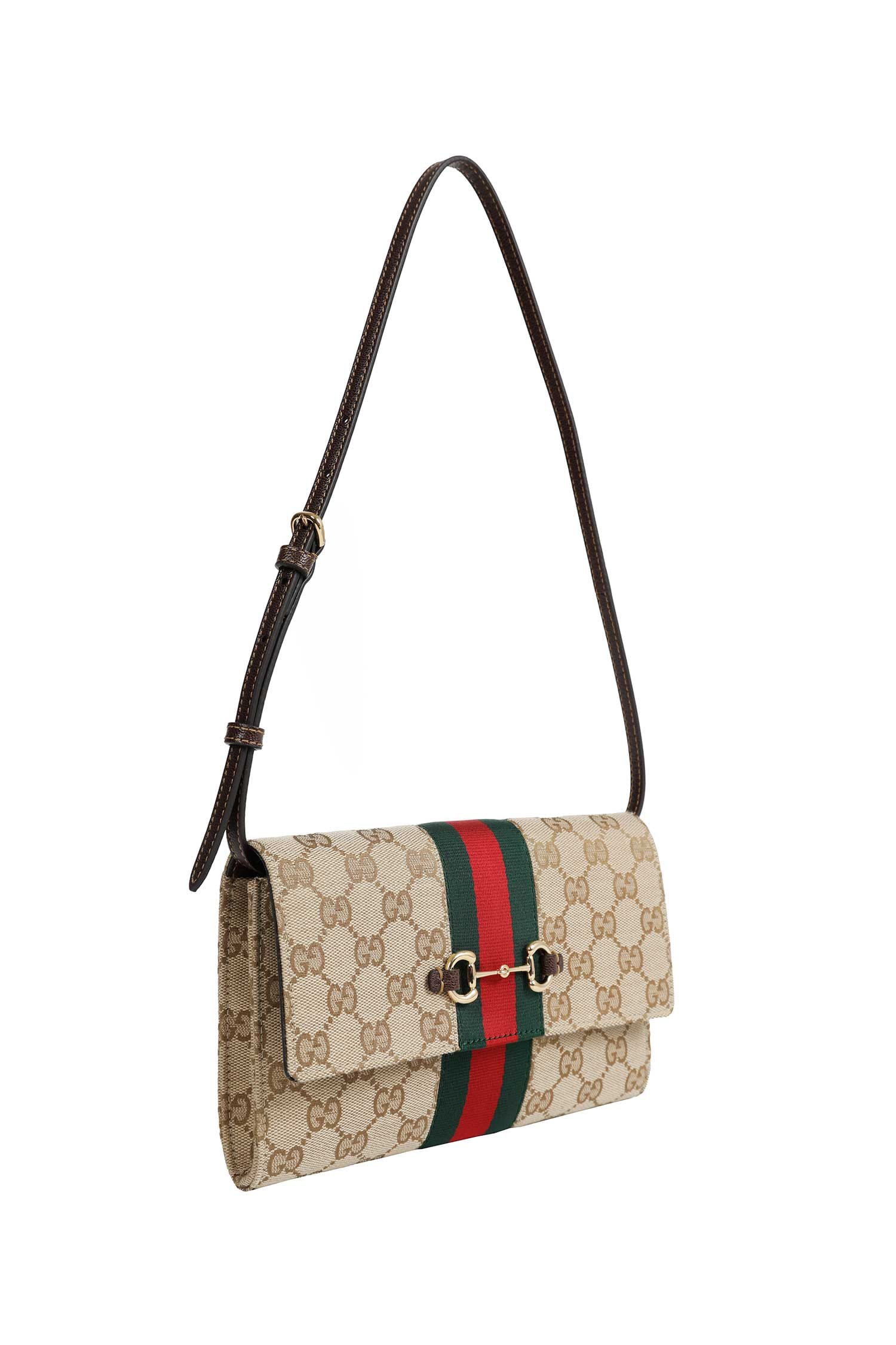 Gucci Horsebit GG Canvas and Web Wallet