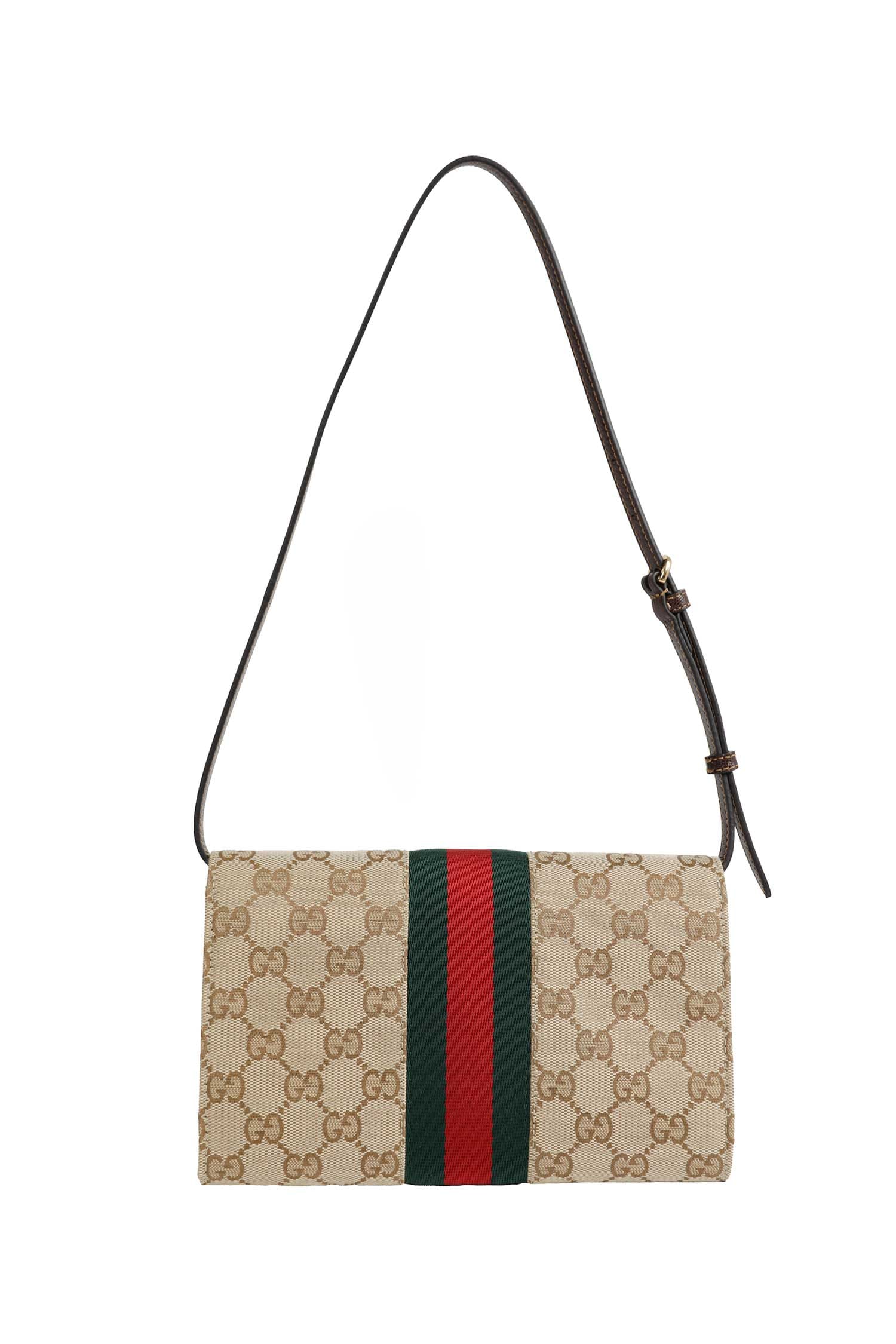 Gucci Horsebit GG Canvas and Web Wallet