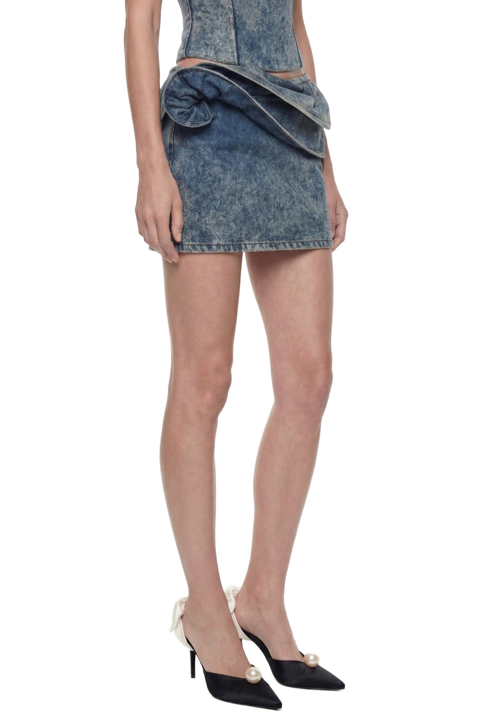 Magda Butrym Rose Detail Mini Skirt