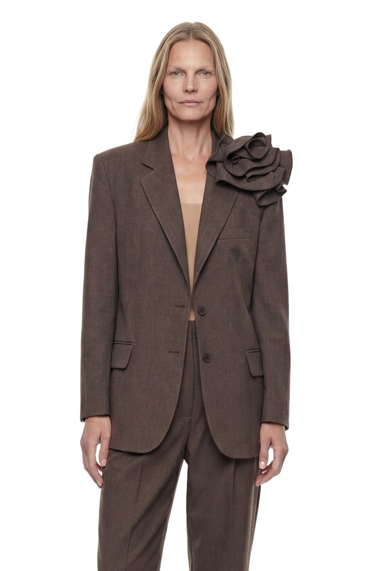Magda Butrym Linen Flower Blazer