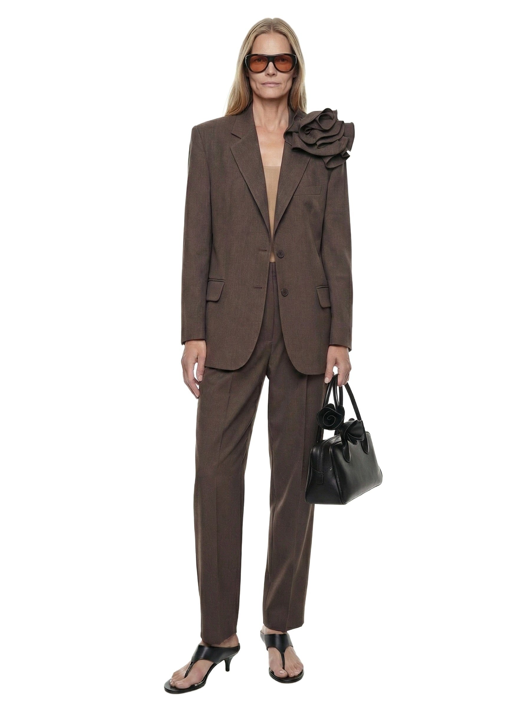 Magda Butrym Linen Flower Blazer