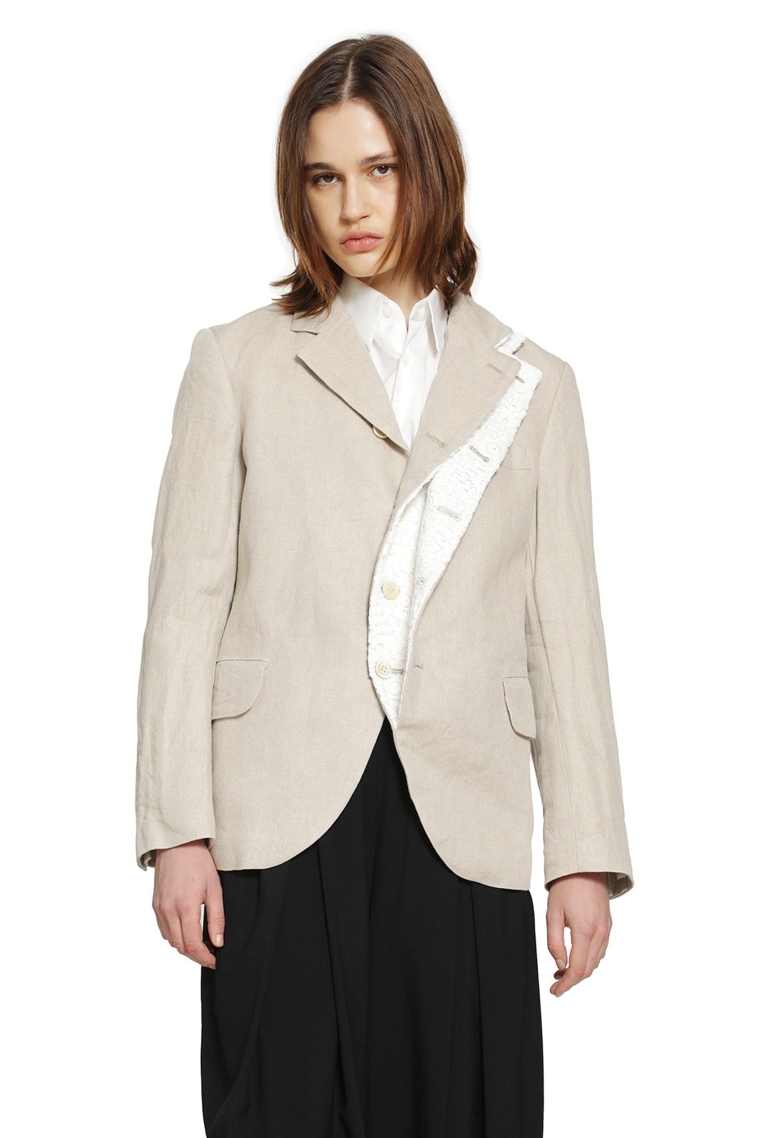 Comme Des Garcons Deconstructed Linen Blazer