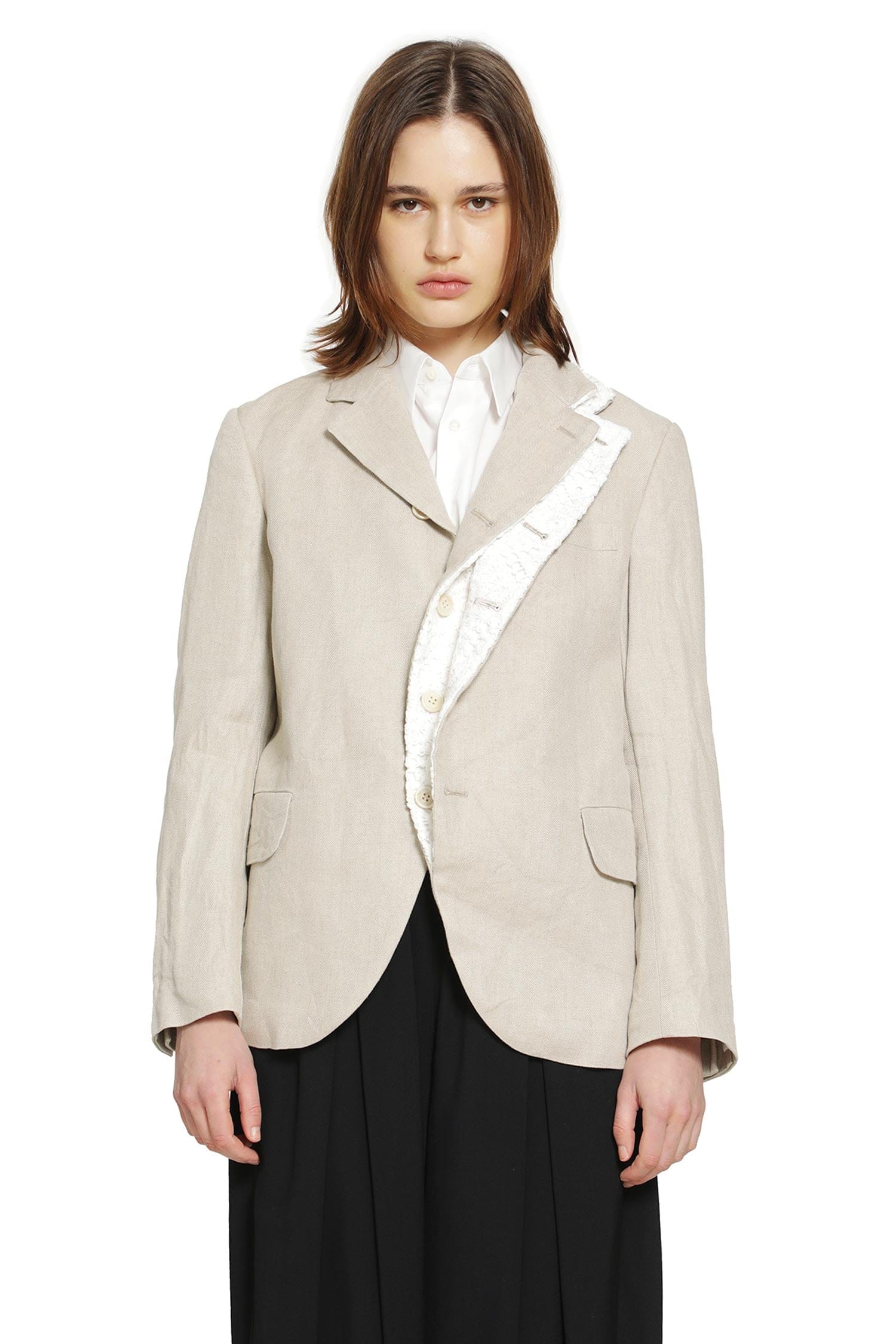 Comme Des Garcons Deconstructed Linen Blazer
