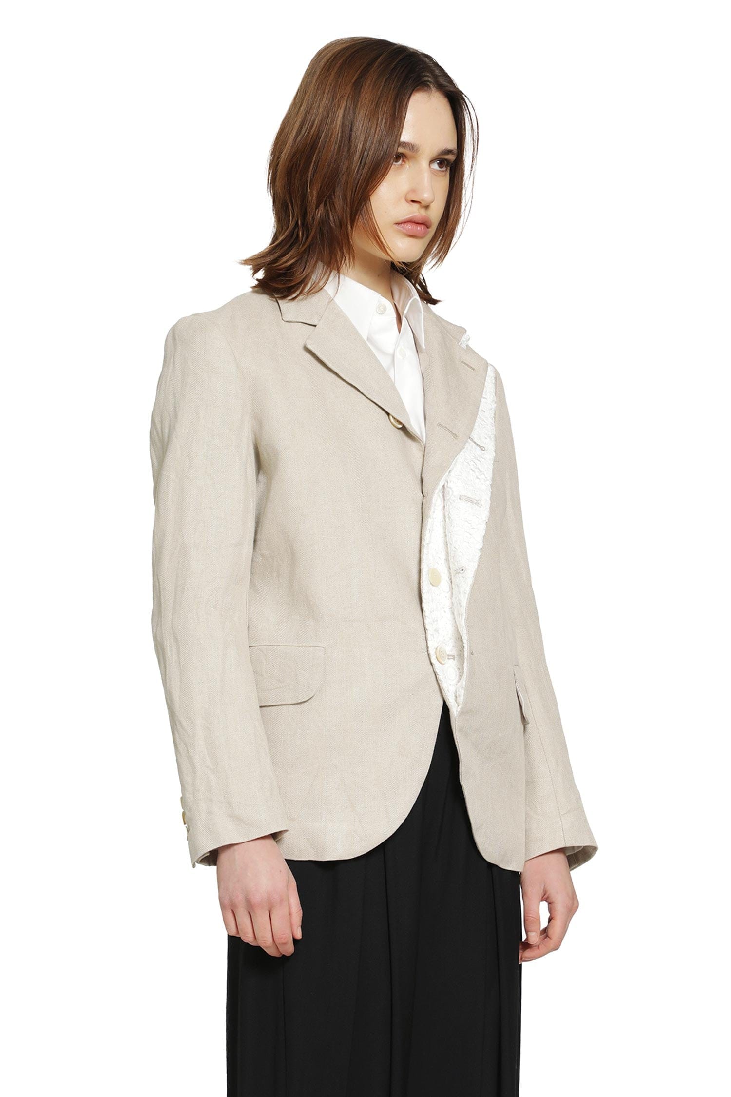 Comme Des Garcons Deconstructed Linen Blazer