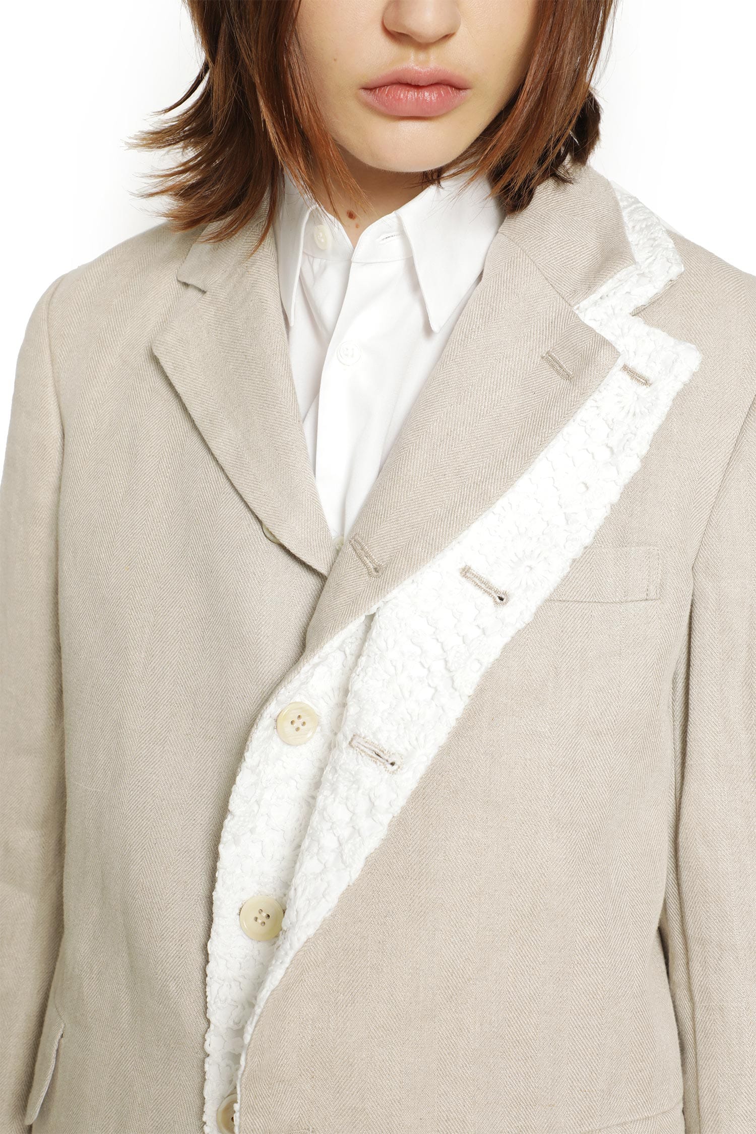 Comme Des Garcons Deconstructed Linen Blazer