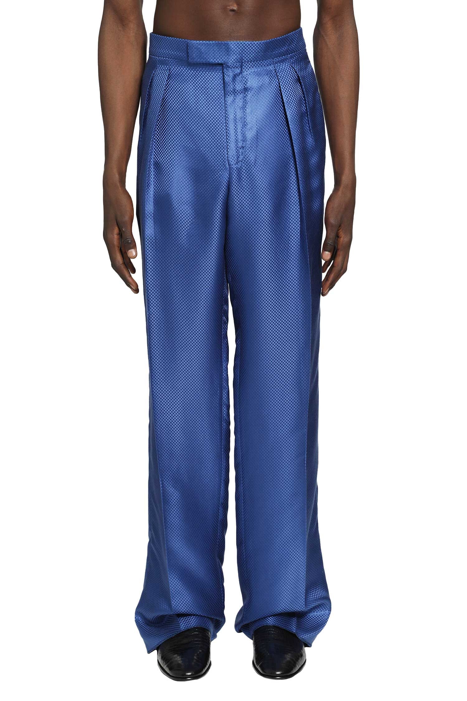TOM FORD Silk Hopsack Pleated Trousers