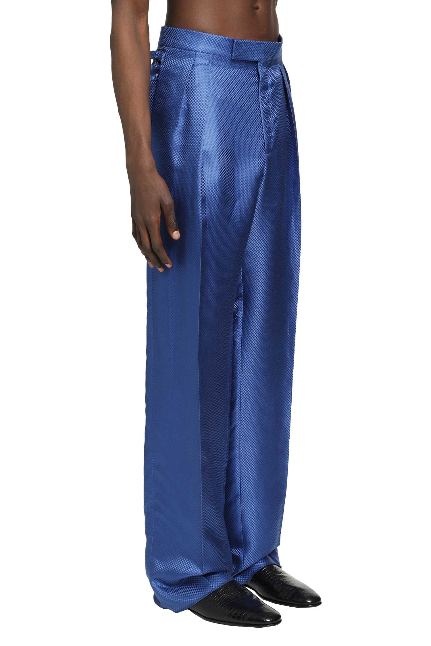 TOM FORD Silk Hopsack Pleated Trousers