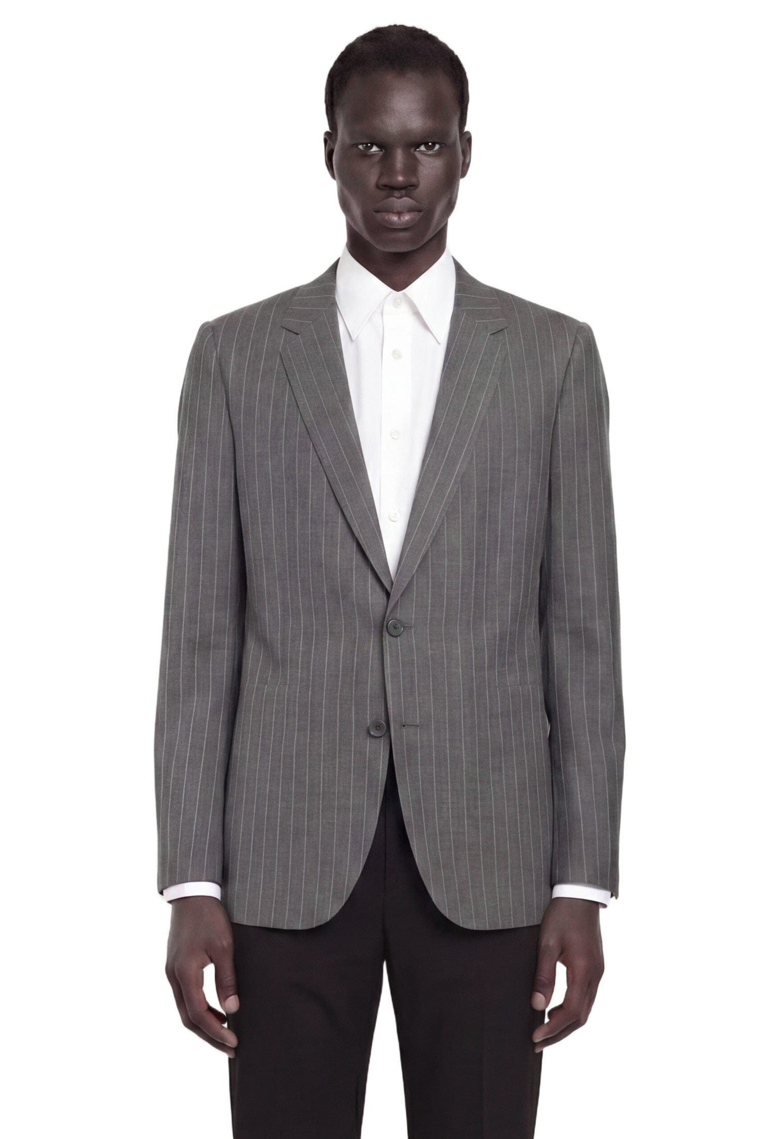Valentino Single-Breasted Blazer in Pinstripe Wool