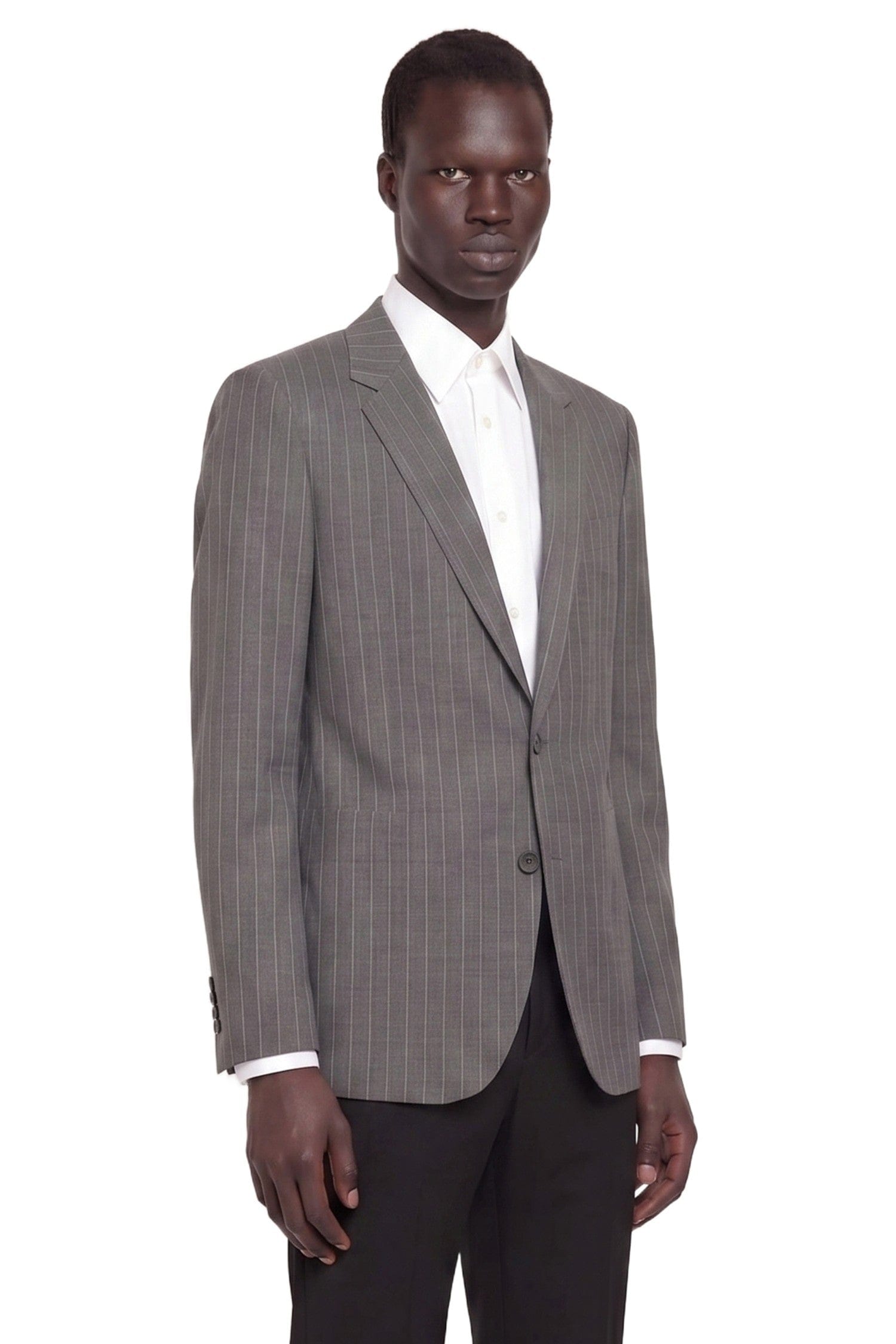 Valentino Single-Breasted Blazer in Pinstripe Wool