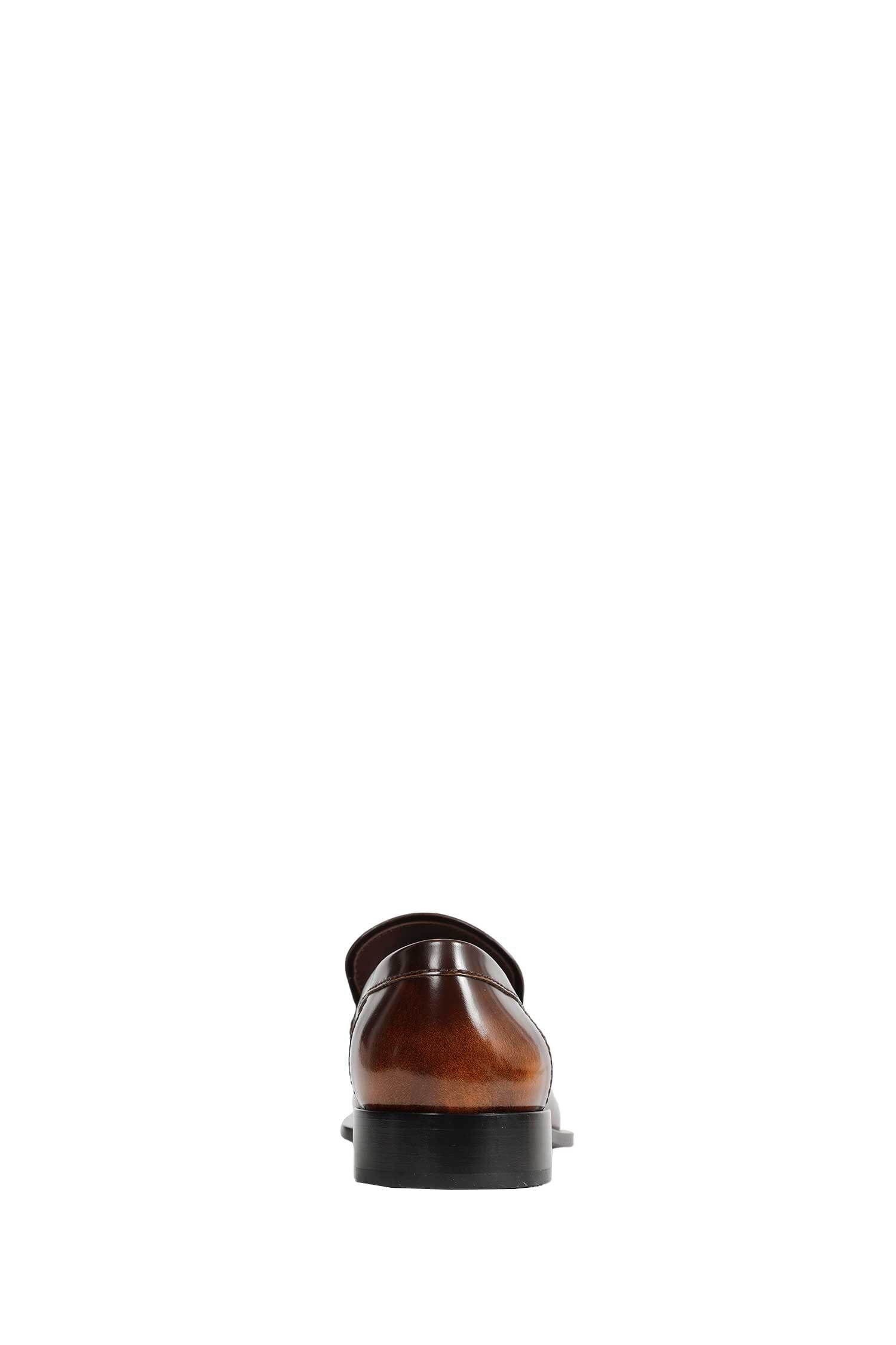 Loewe Edge Hand-brushed Leather Loafers