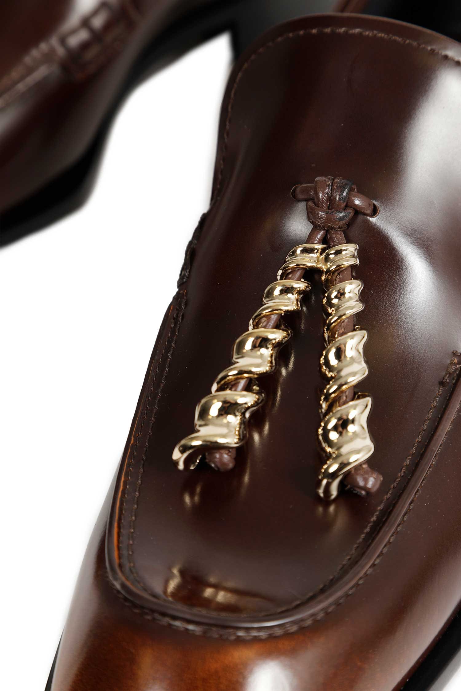 Loewe Edge Hand-brushed Leather Loafers