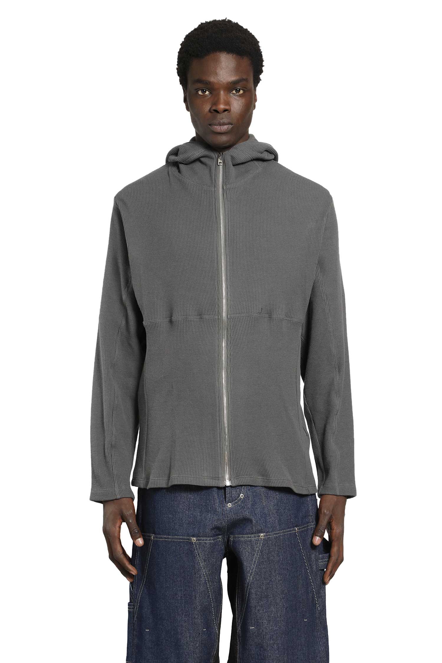 BRYAN JIMENEZ Thermal Zip-Up Hoodie