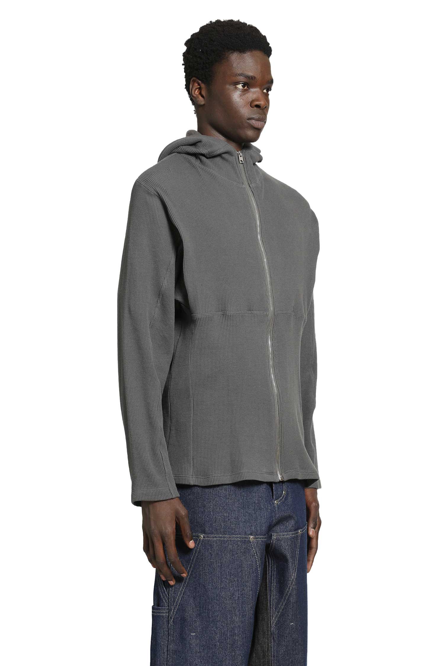 BRYAN JIMENEZ Thermal Zip-Up Hoodie