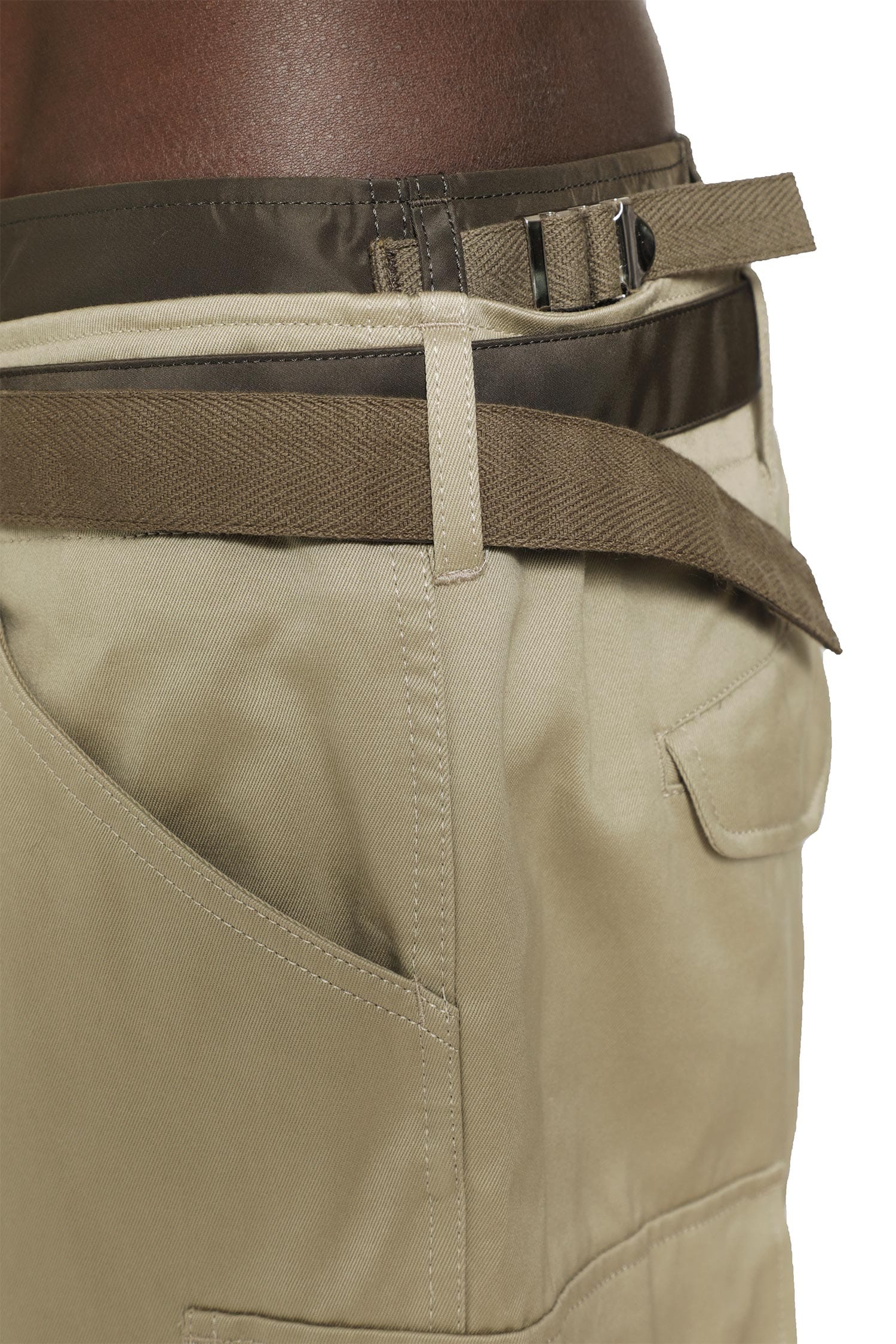 Sacai Cotton Chino x Nylon Twill Cargo Pants