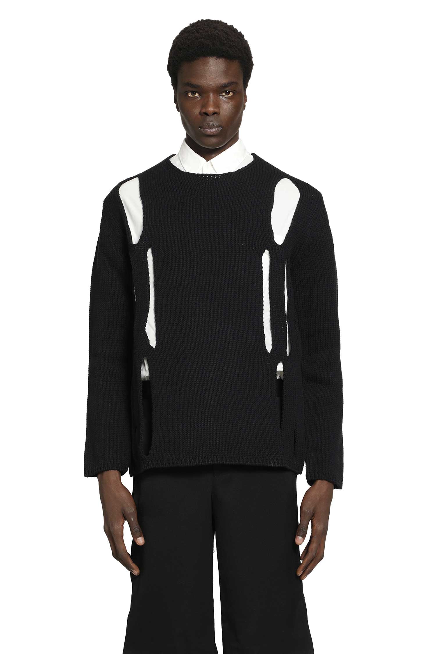 COMME DES GARCONS HOMME PLUS Cut-Out Knitted Sweater