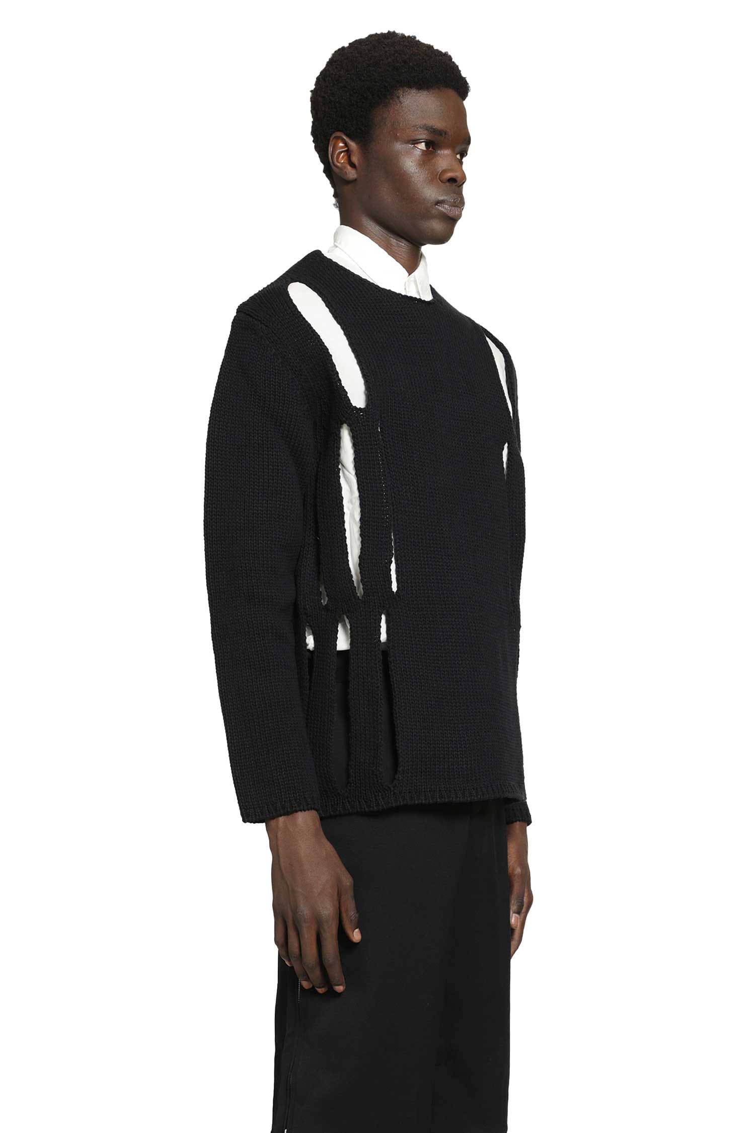 COMME DES GARCONS HOMME PLUS Cut-Out Knitted Sweater