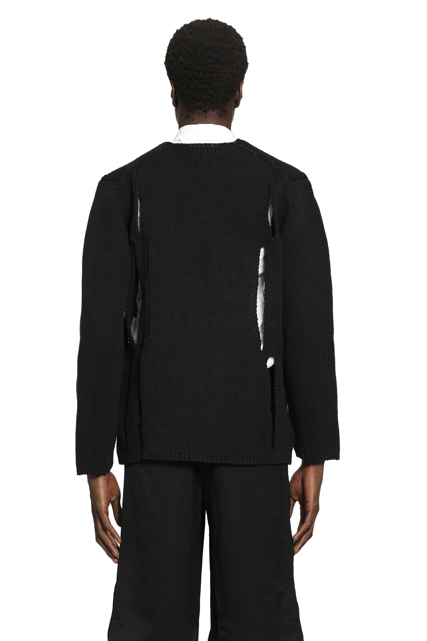COMME DES GARCONS HOMME PLUS Cut-Out Knitted Sweater