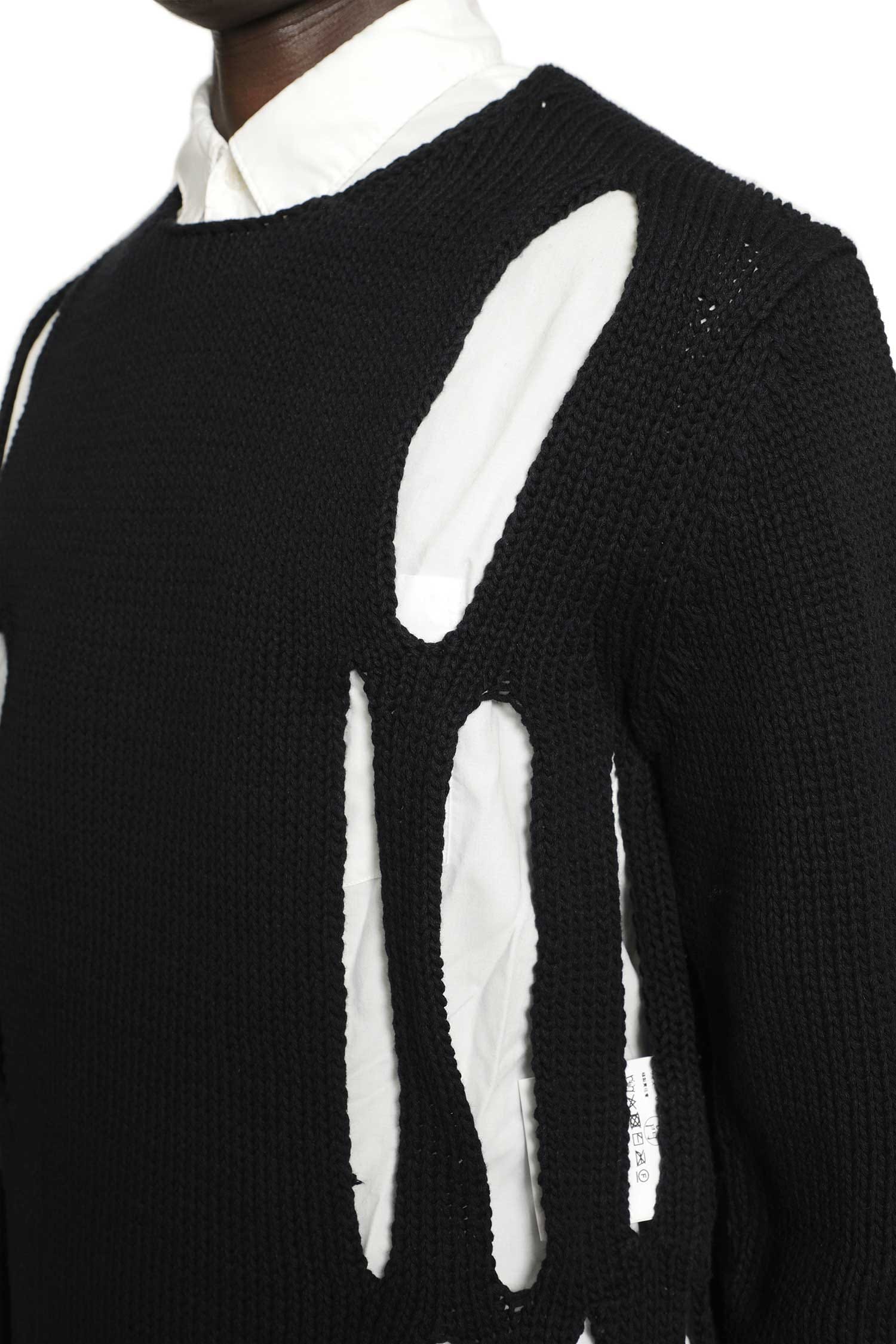 COMME DES GARCONS HOMME PLUS Cut-Out Knitted Sweater