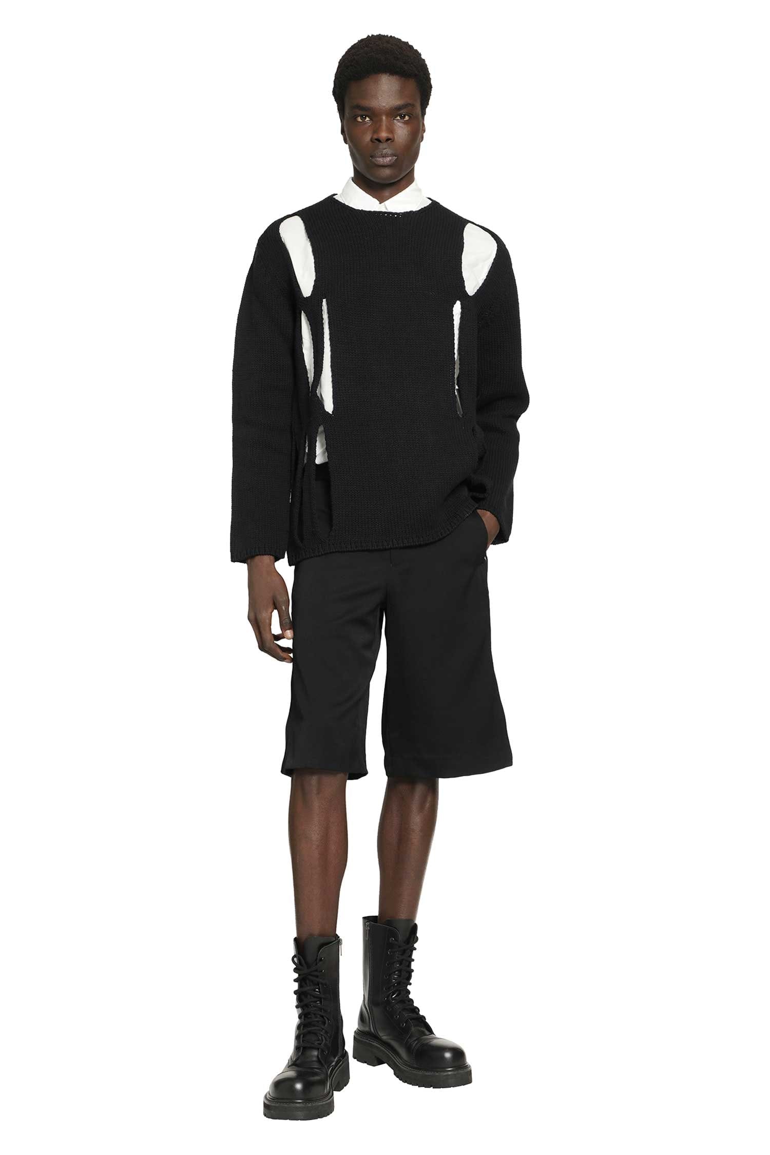 COMME DES GARCONS HOMME PLUS Cut-Out Knitted Sweater