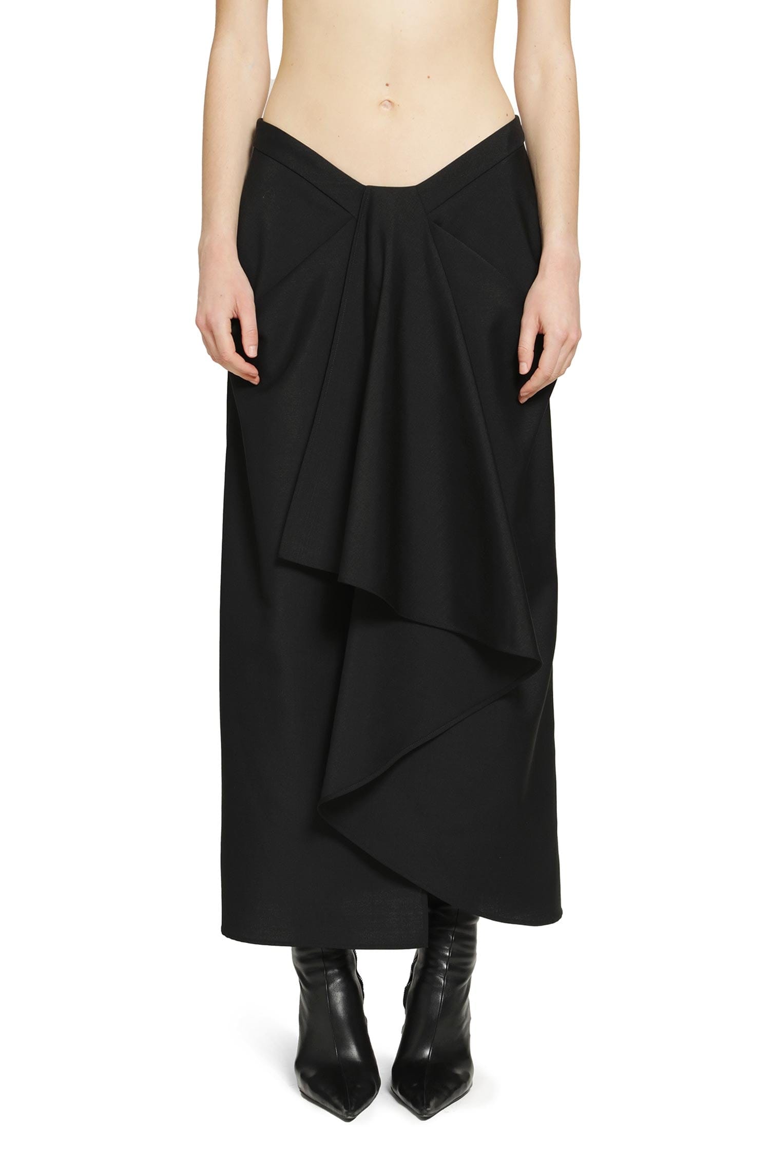 Givenchy Draped Wool Mohair Skirt