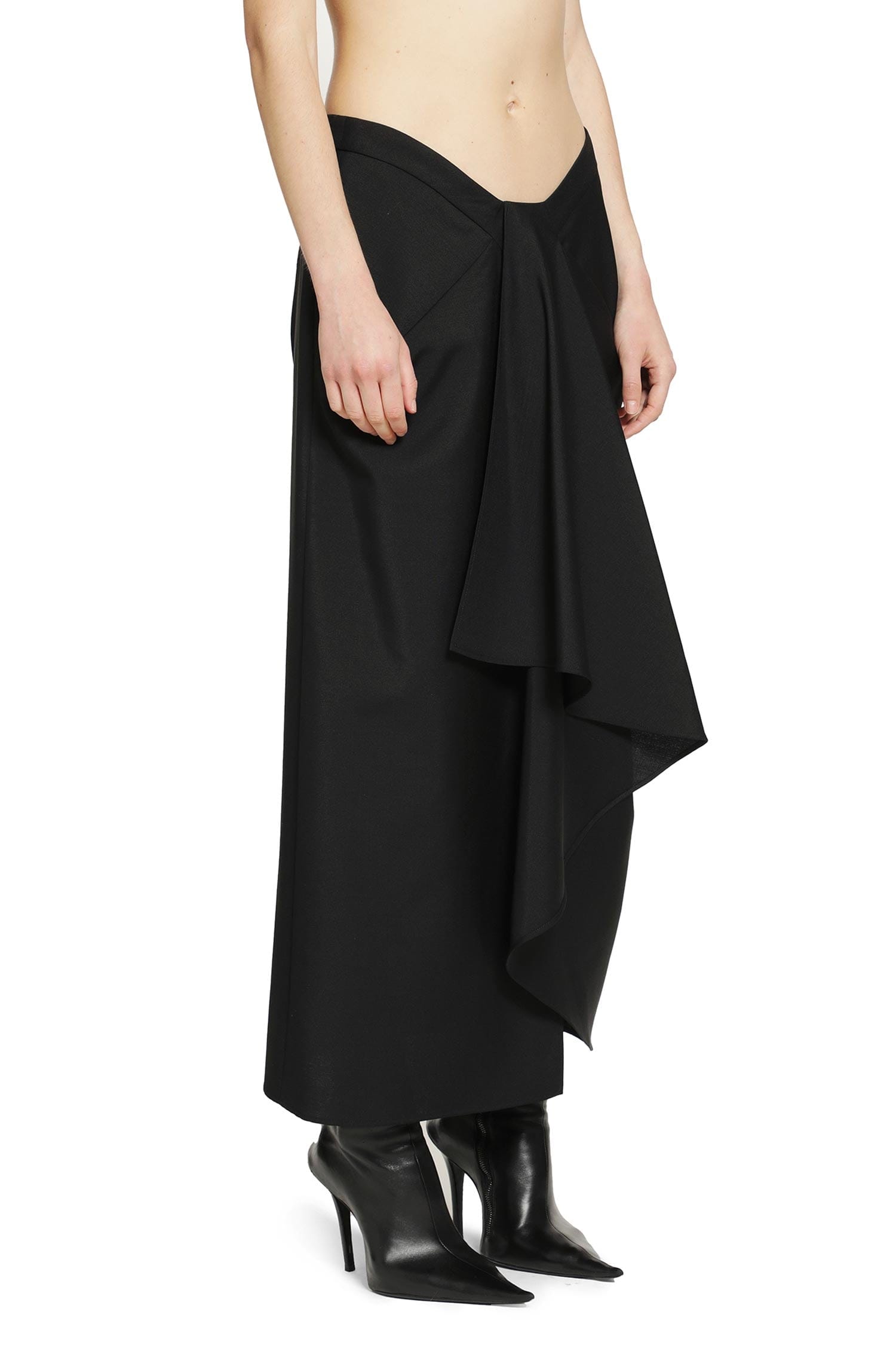 Givenchy Draped Wool Mohair Skirt