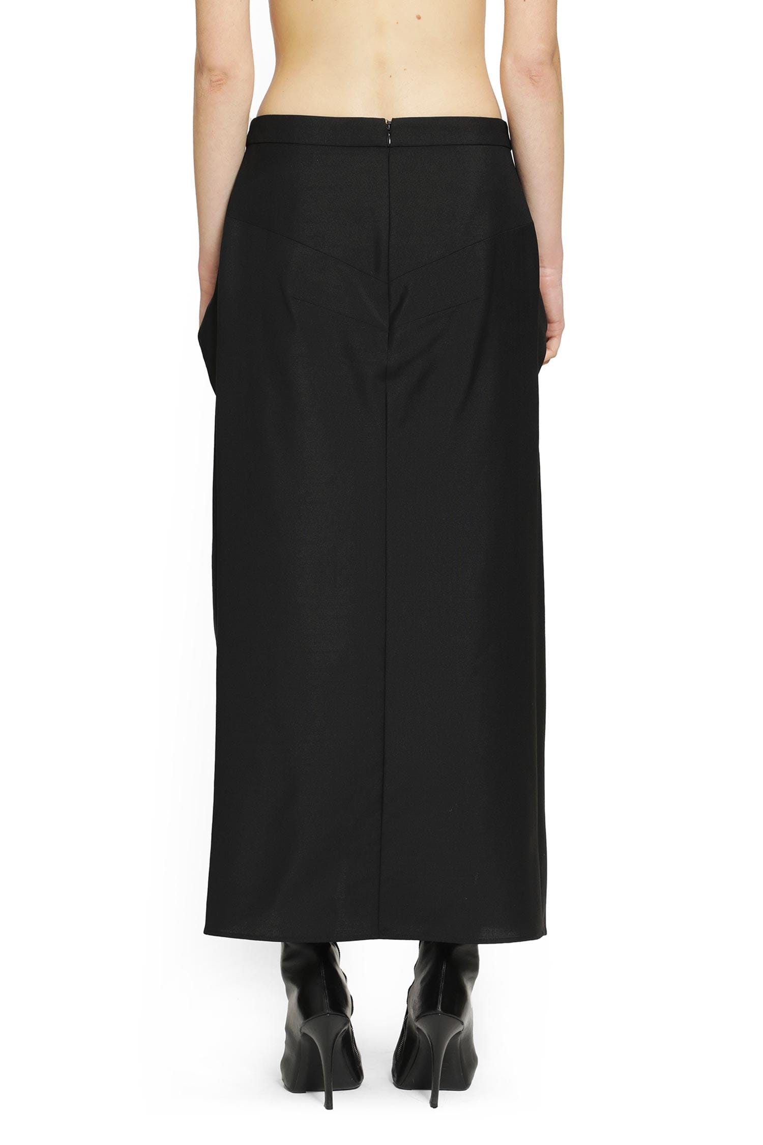 Givenchy Draped Wool Mohair Skirt