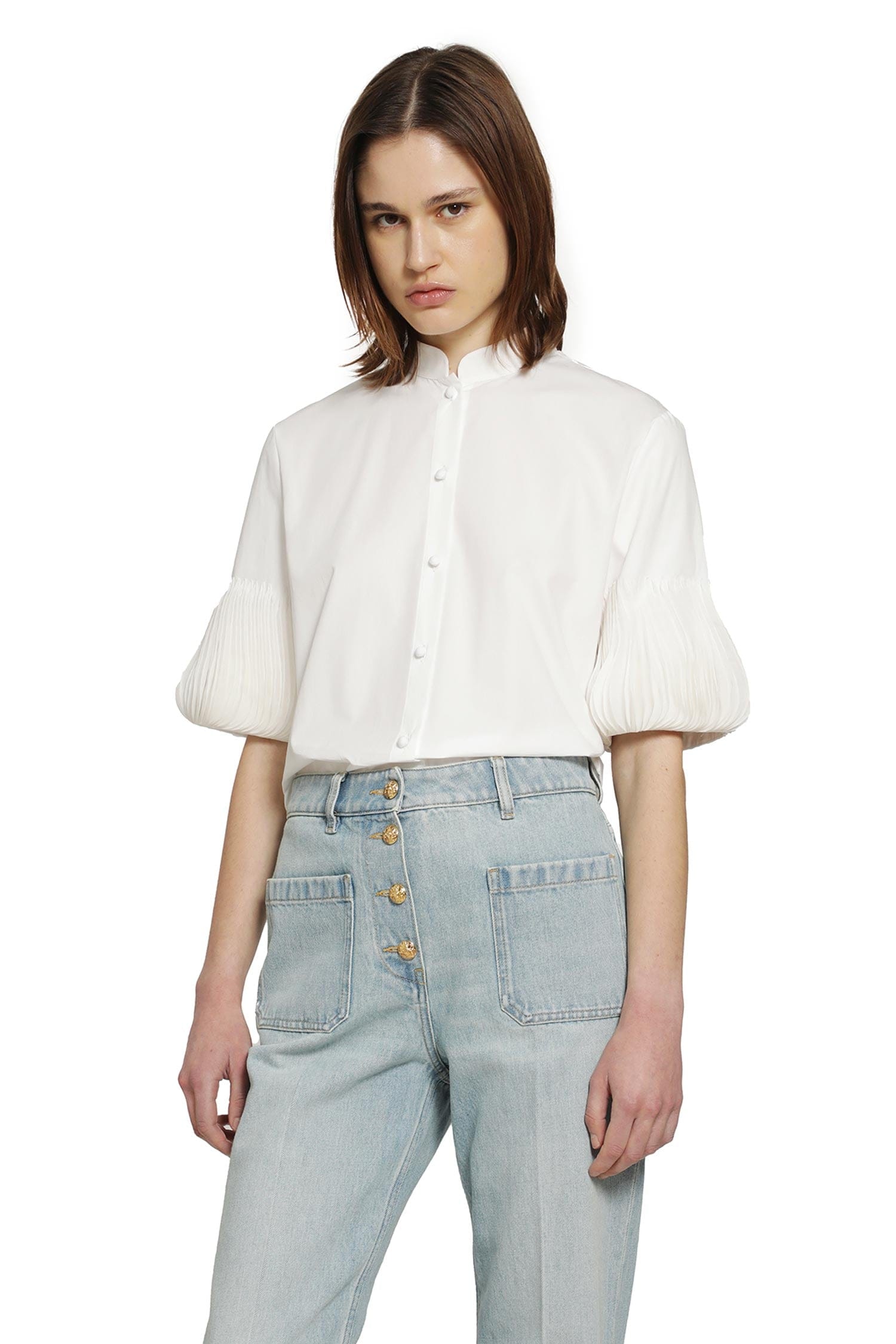 Valentino Short Sleeve Shirt With Pleated cuffs