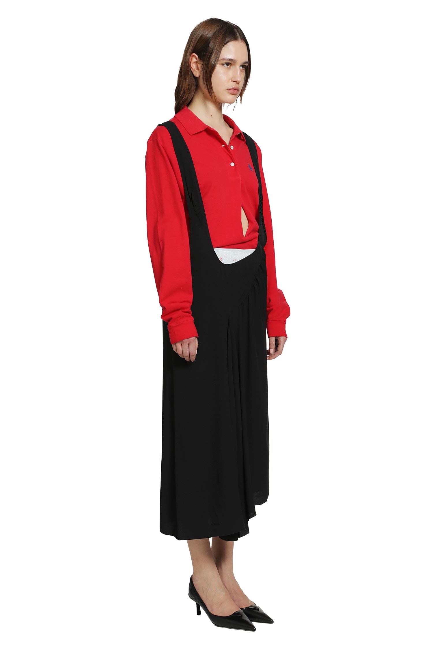 Prada Satin Sablé Dress With Suspenders