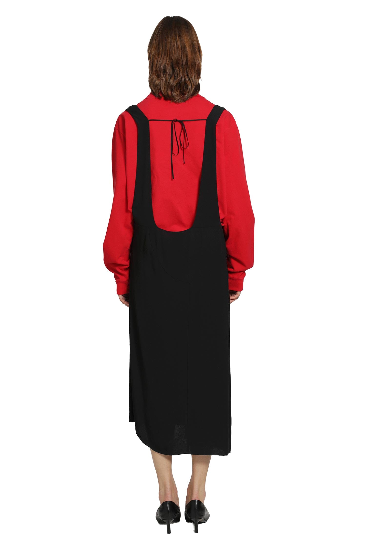 Prada Satin Sablé Dress With Suspenders