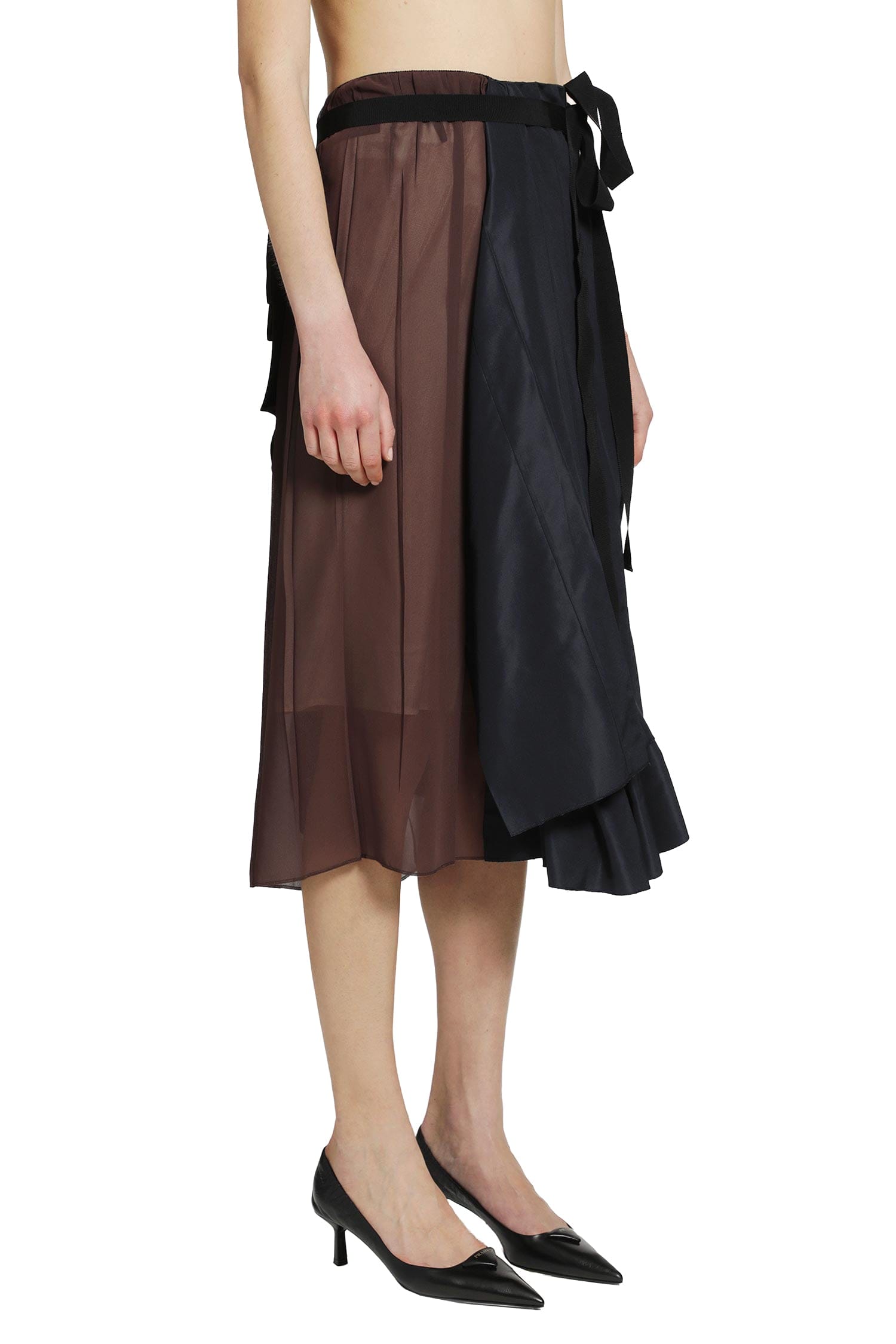 Prada Faille Patchwork Skirt
