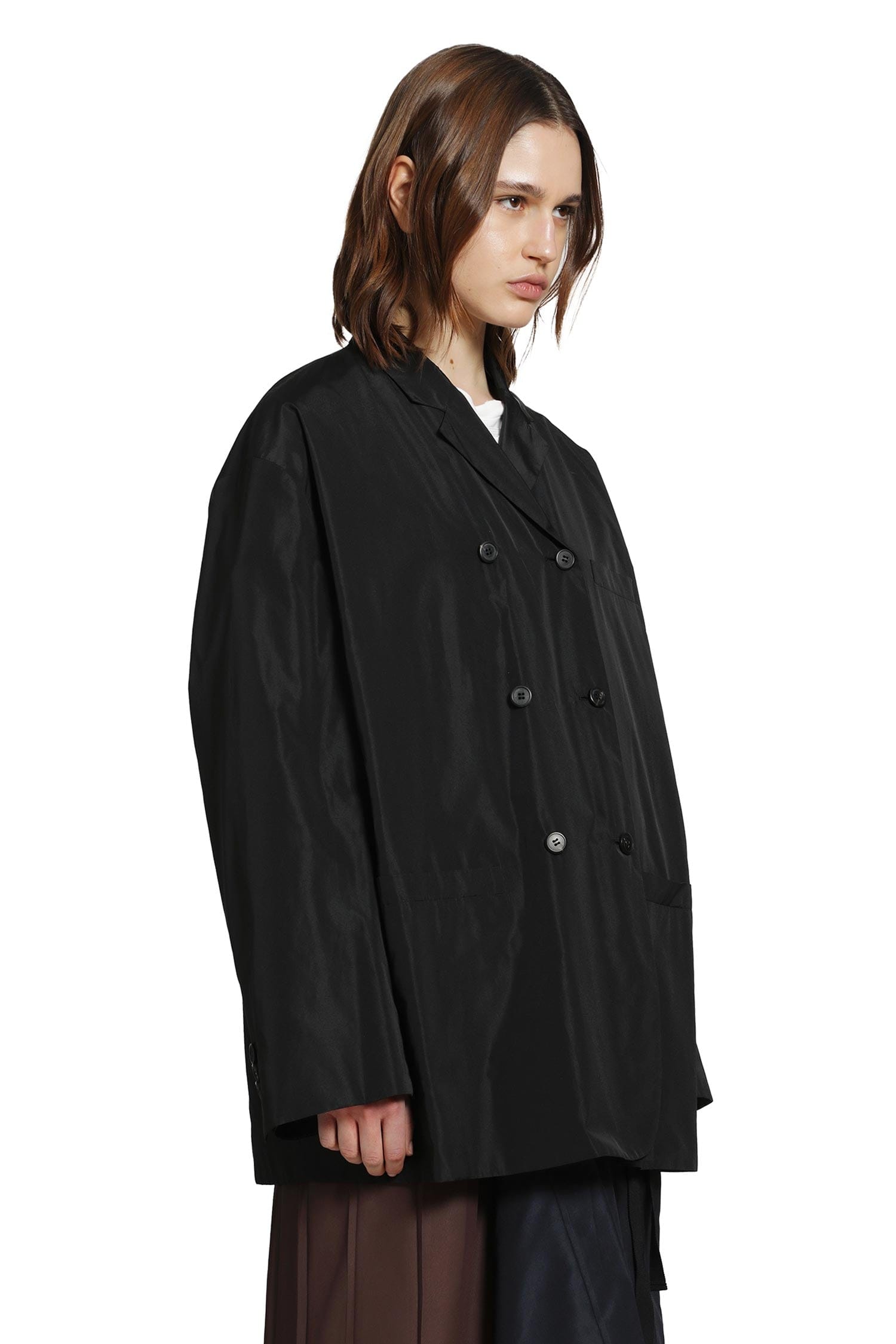 Prada Double-breasted Technical Taffeta Jacket