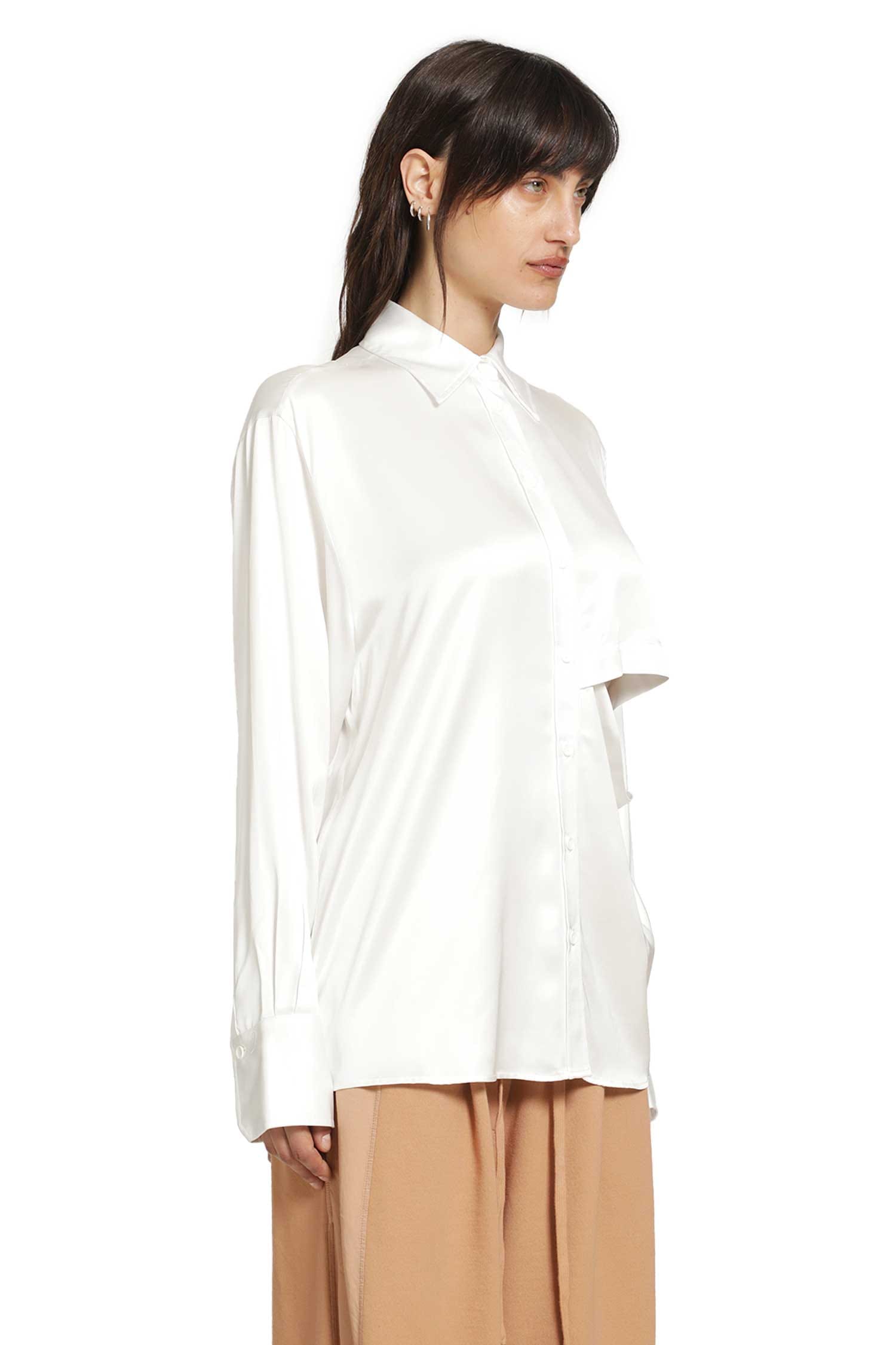 ANDREA YA AQOV Cut-Out Shirt in Satin
