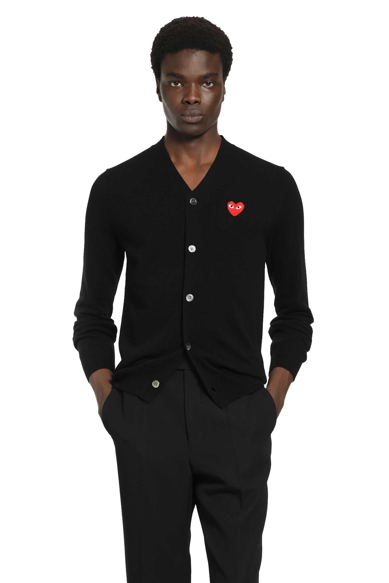 COMME DES GARCONS PLAY Heart Wool Cardigan