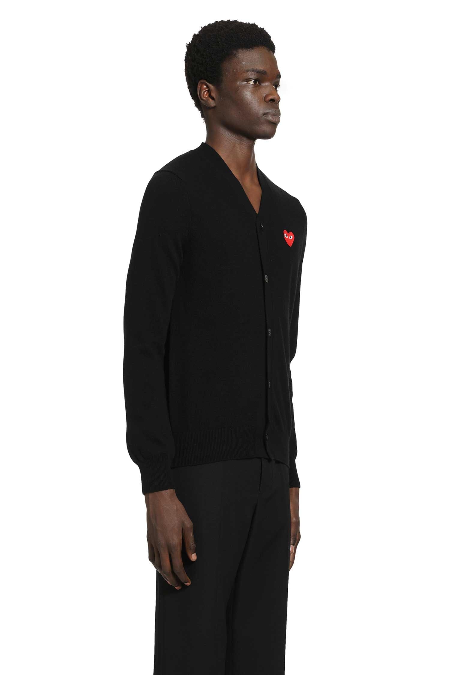 COMME DES GARCONS PLAY Heart Wool Cardigan