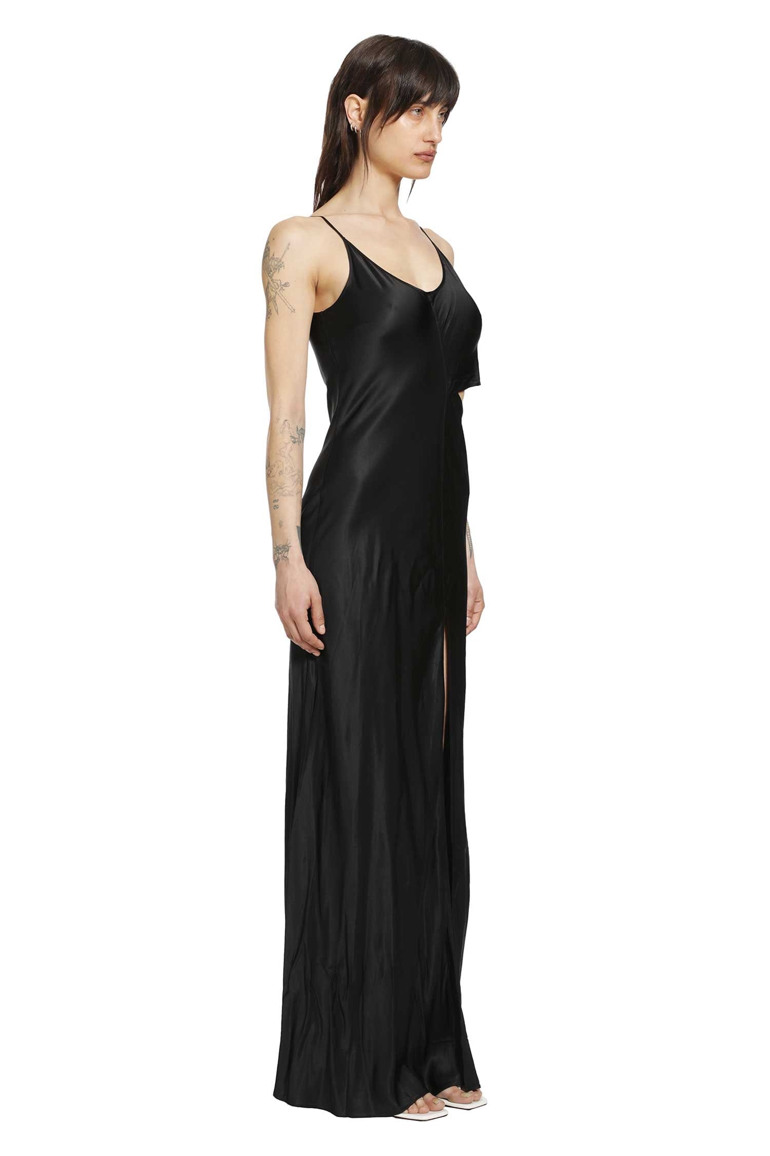 ANDREA YA AQOV Cut-Out Dress in Satin