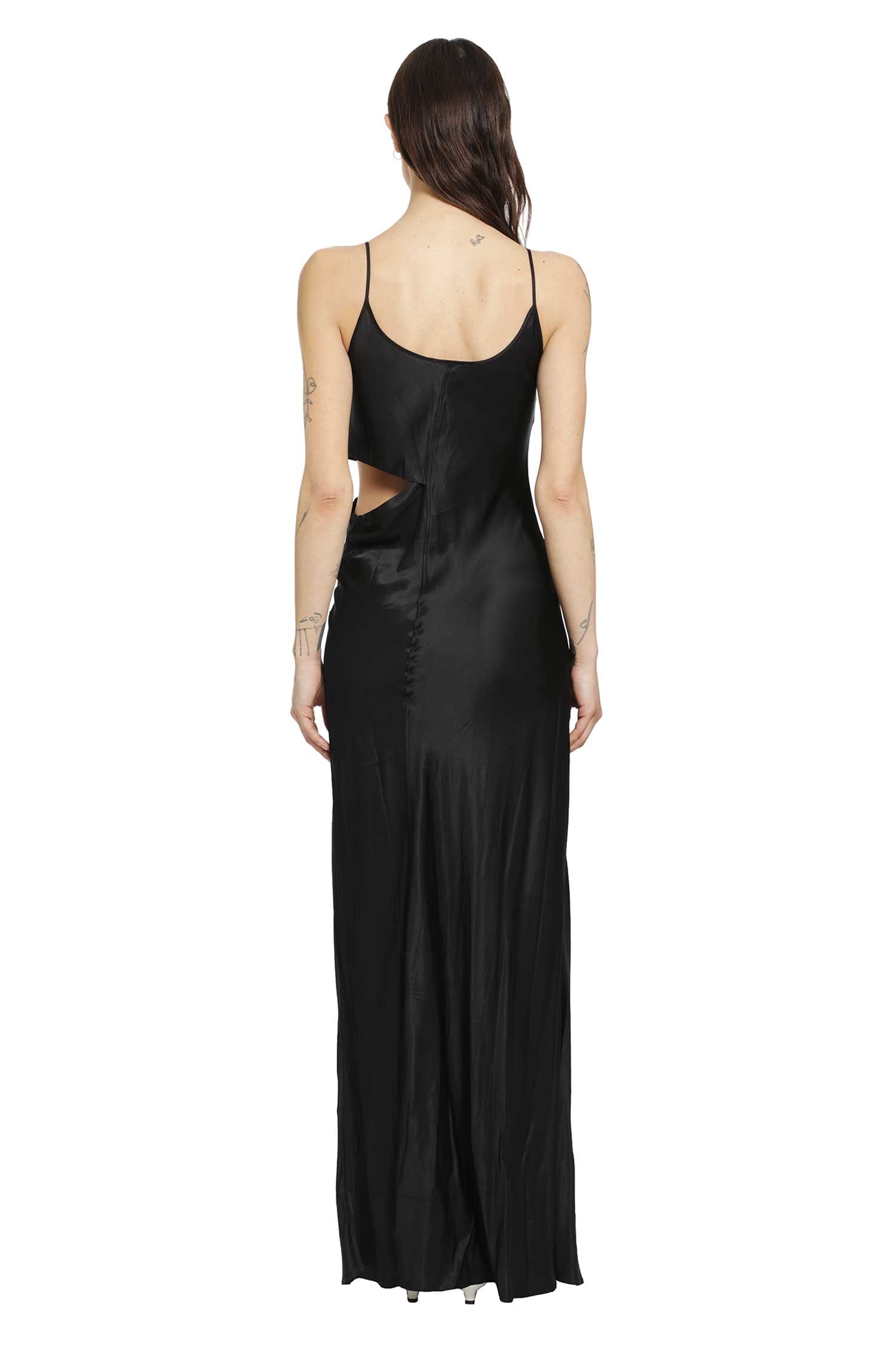 ANDREA YA AQOV Cut-Out Dress in Satin