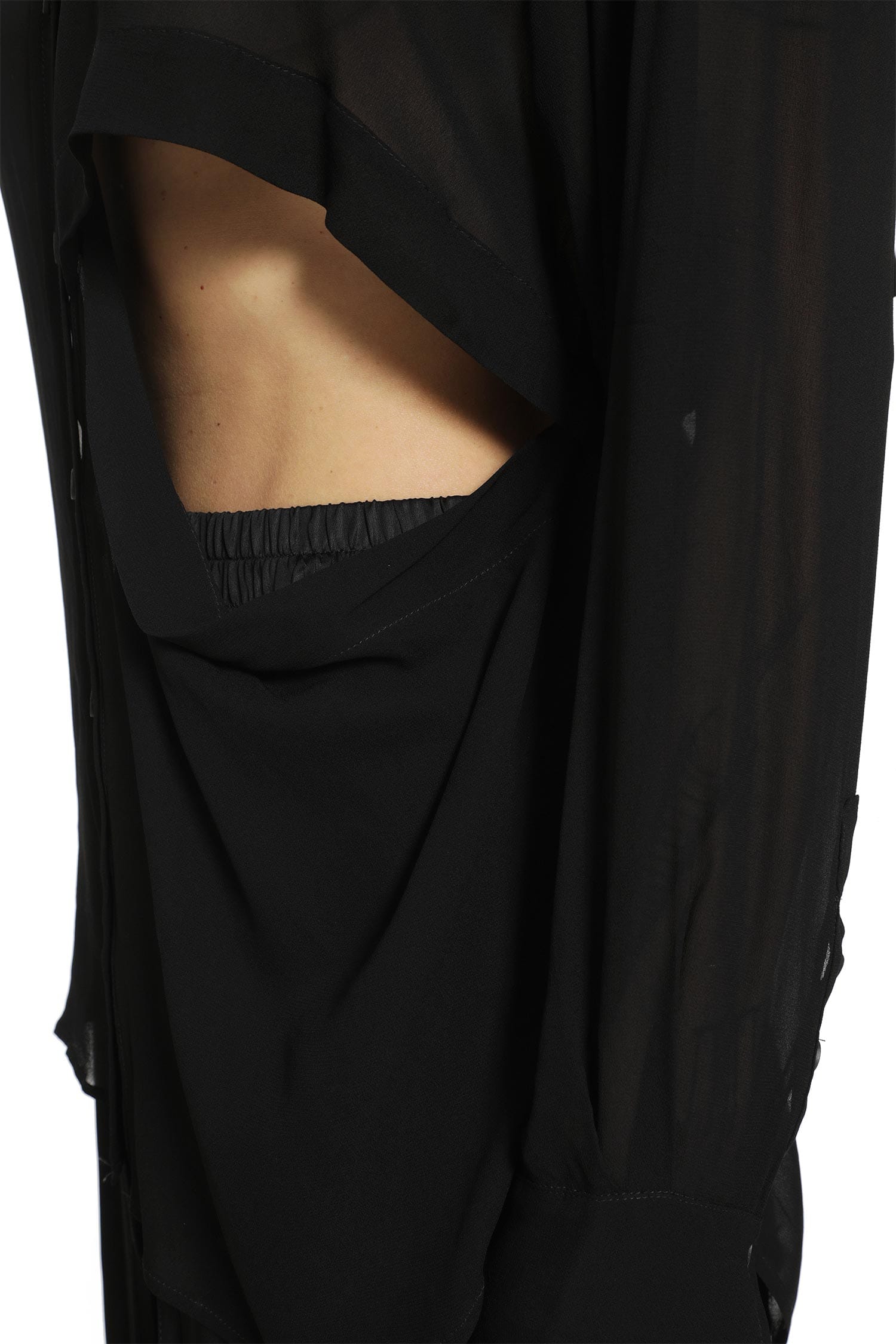 ANDREA YA AQOV Cut-Out Shirt in Georgette Viscose