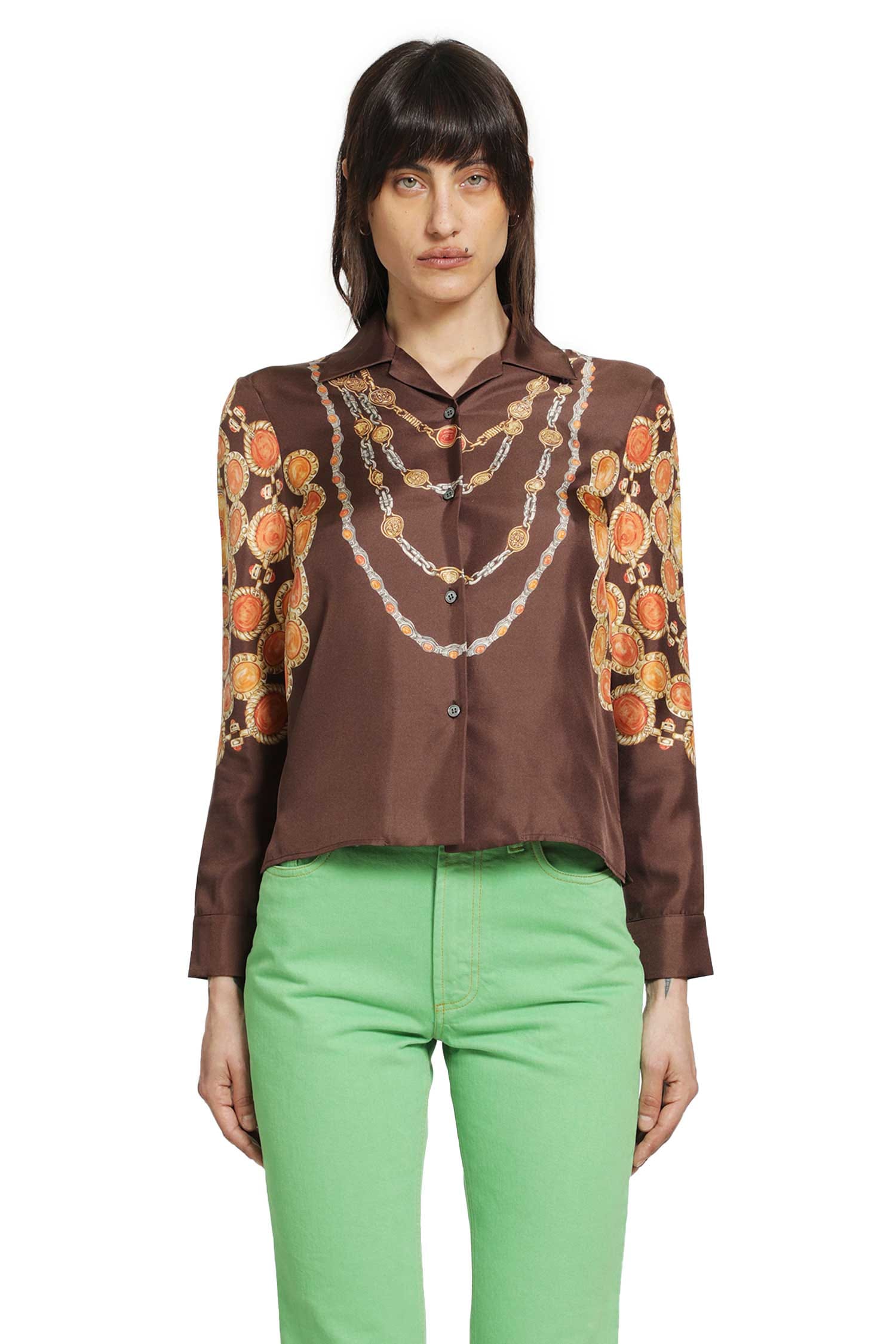 Versace Printed Silk Twill Shirt