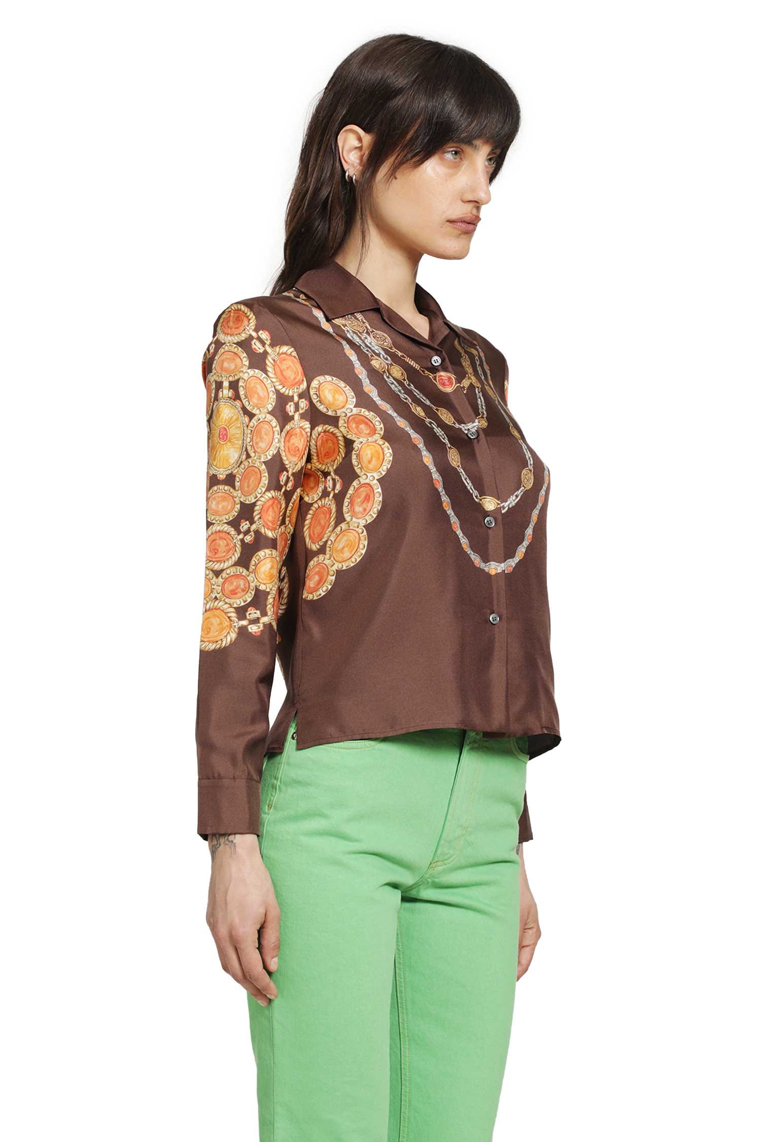 Versace Printed Silk Twill Shirt