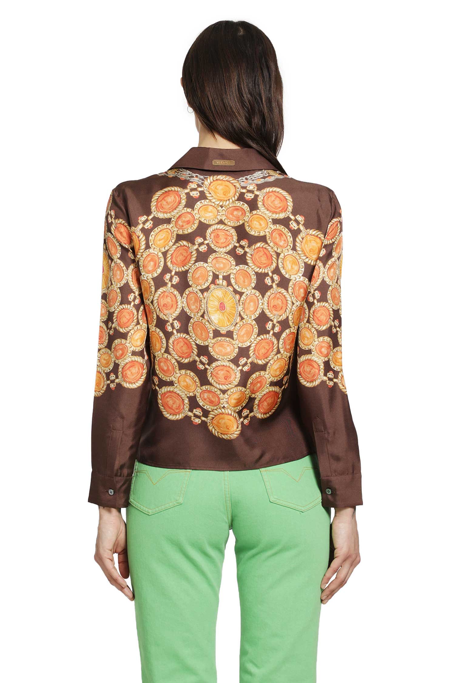 Versace Printed Silk Twill Shirt