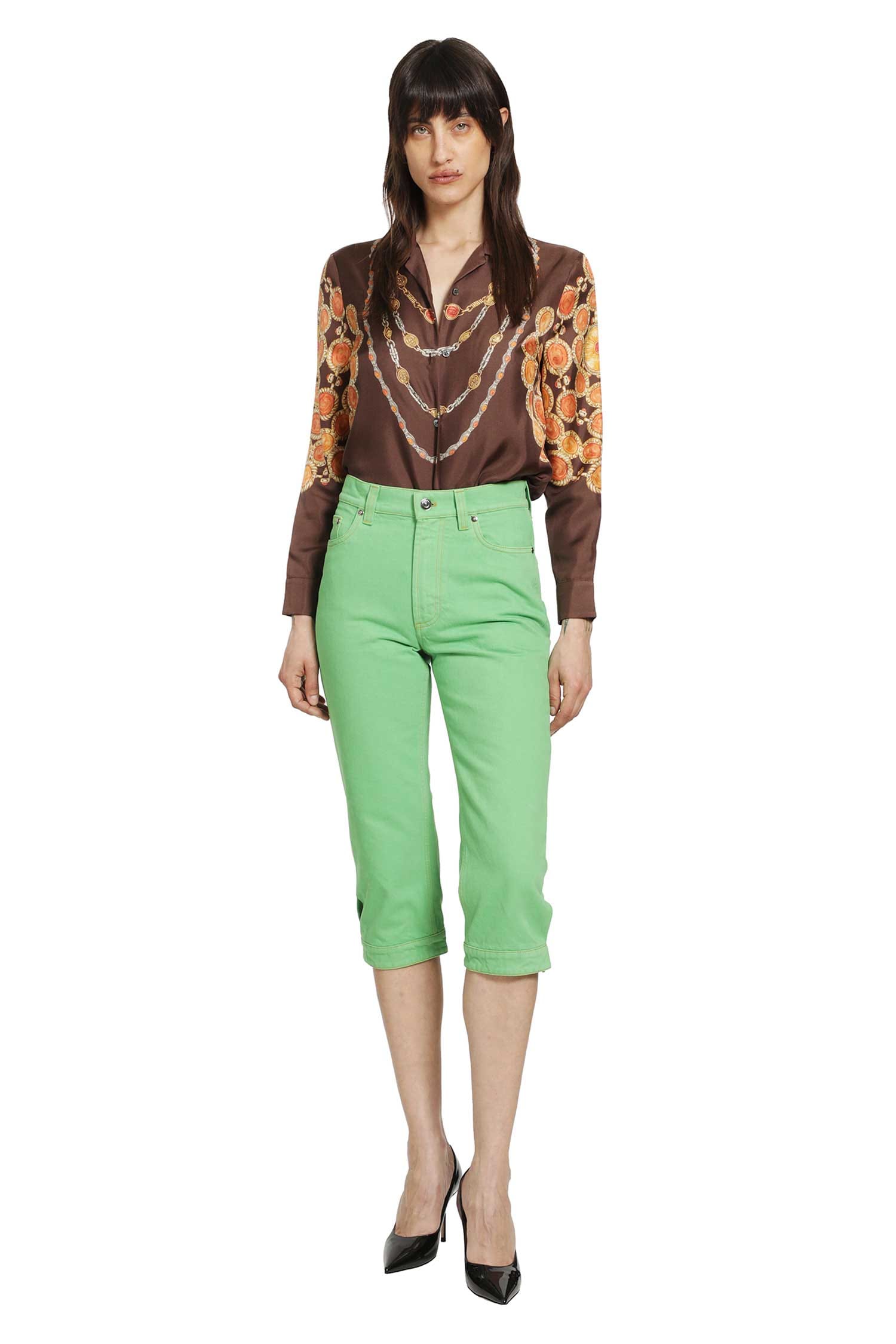 Versace Printed Silk Twill Shirt