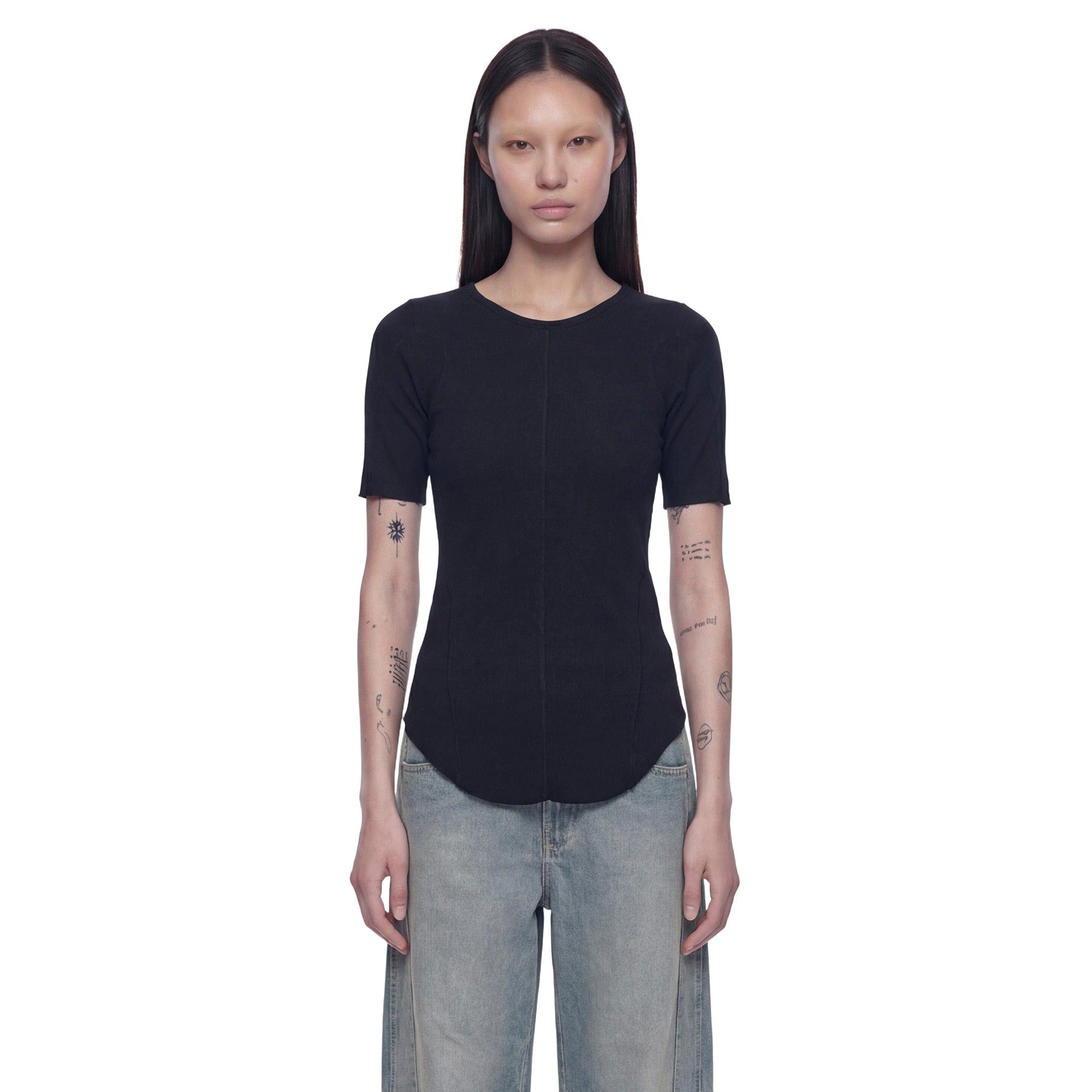 ANDREA YA AQOV Stretch Rib Jersey T-Shirt