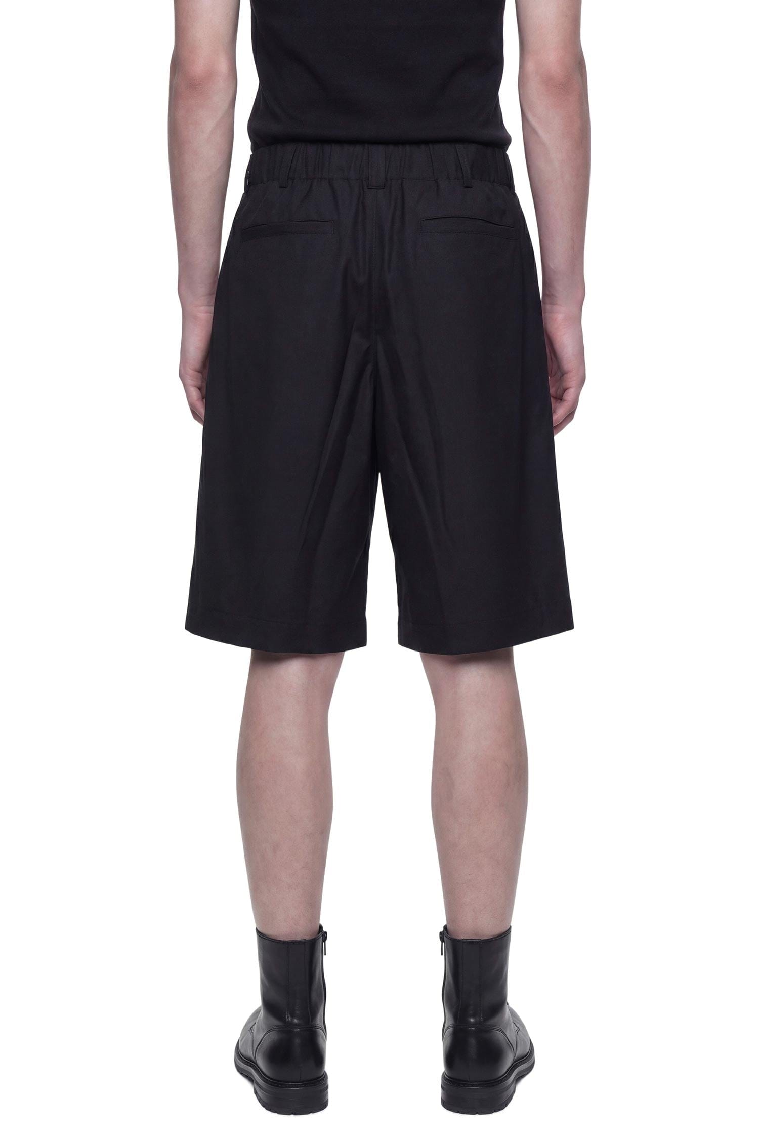 ANDREA YA AQOV Stretch Wool Nylon Drawstring Shorts