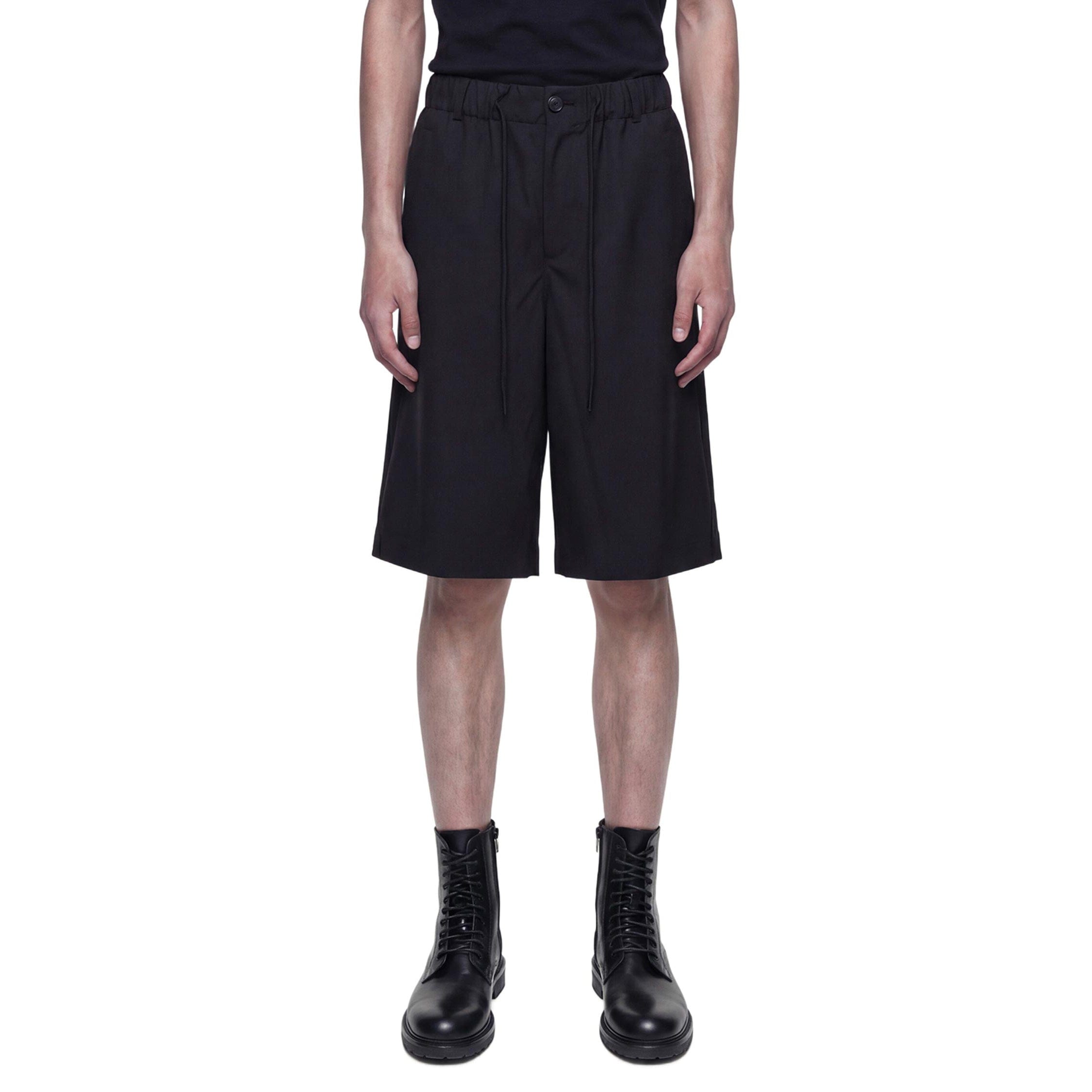ANDREA YA AQOV Stretch Wool Nylon Drawstring Shorts