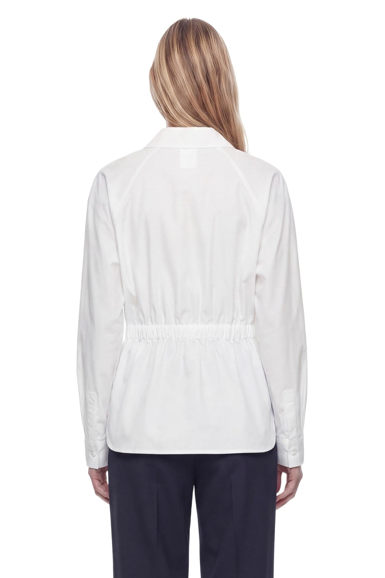 Max Mara Cotton Poplin Drawstring Shirt
